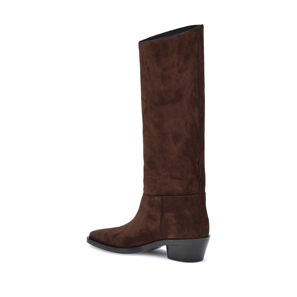 Proenza Schouler Brown Calf Leather Bos Taurus Ankle Women's Boots