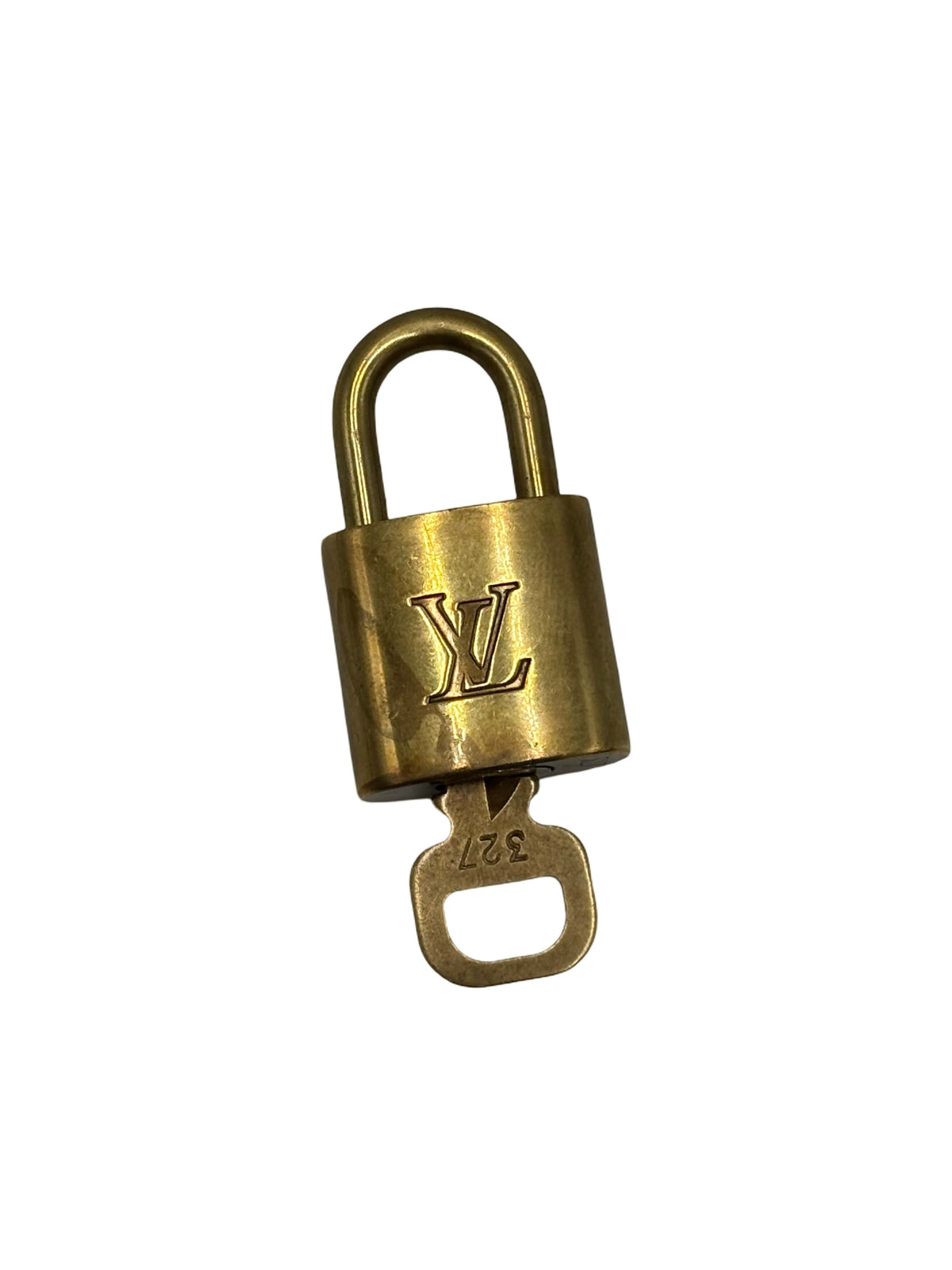Louis Vuitton Padlock And Key Logo Metal Gold Metal Charms And Keychains Accessory (Pre-Owned)