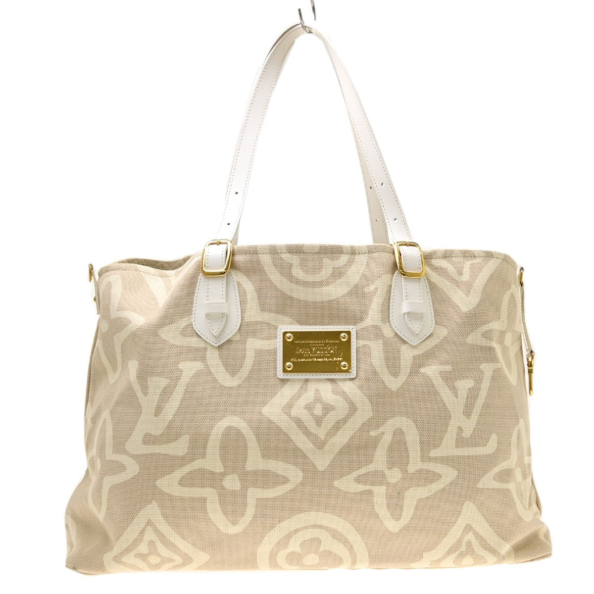 Louis Vuitton Tahitienne Cabas Canvas Beige Canvas Tote Bag Bag (Pre-Owned)