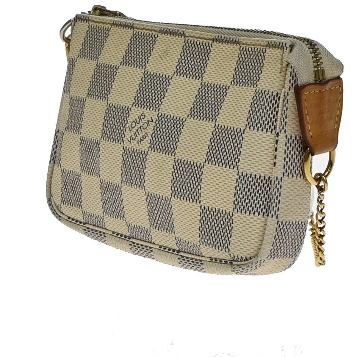 Louis Vuitton Mini Pochette Accessoires Damier Canvas White Canvas Clutche & Pouche Bag (Pre-Owned)