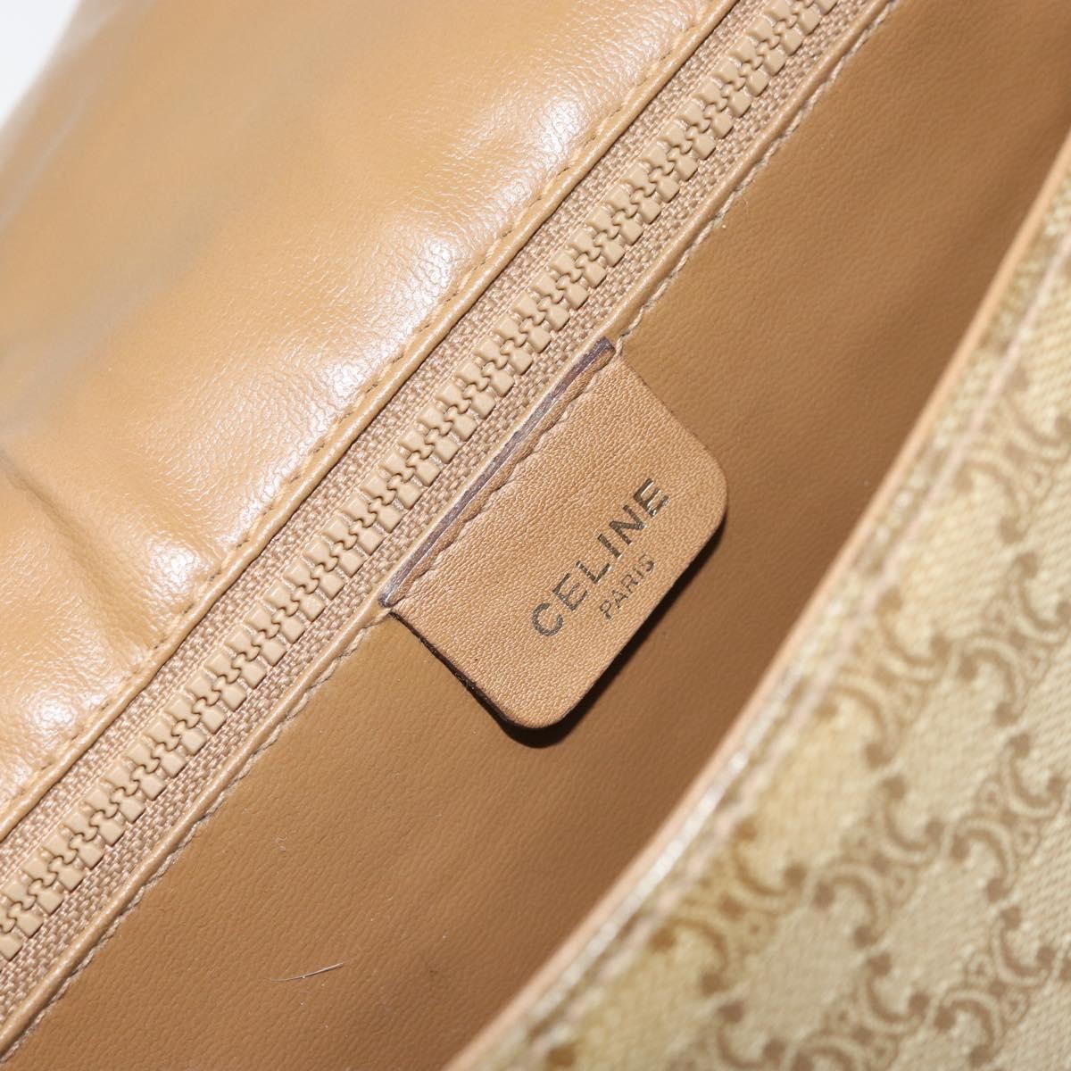 Celine Vintage Macadam Canvas Beige Canvas Shoulder Bag Bag (Pre-Owned)