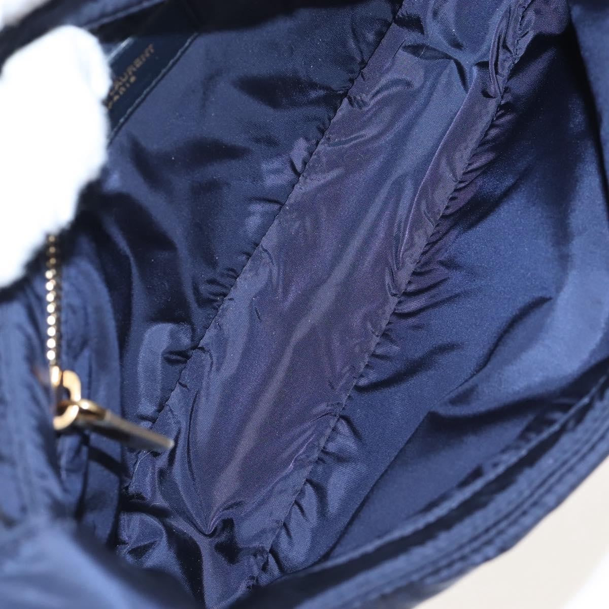 Saint Laurent Le 5 A 7 Hobo Nylon Navy Nylon Shoulder Bag Bag (Pre-Owned)
