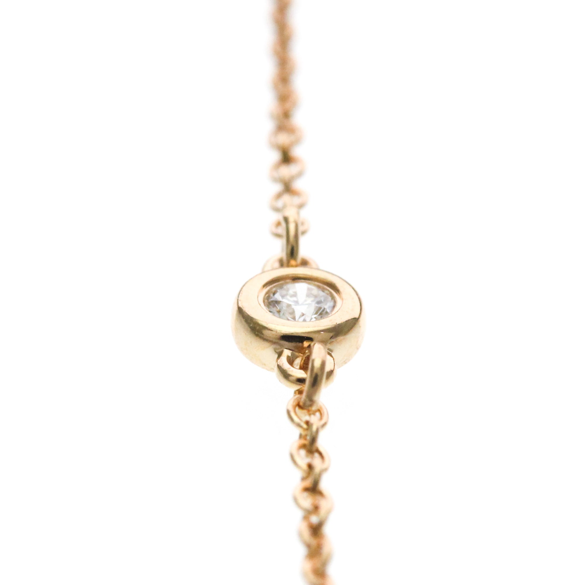 Tiffany & Co. Peretti Diamonds By The Yard 18K Rose Gold With Diamond Gold Pink_Gold Bracelet Jewelry (Pre-Owned)