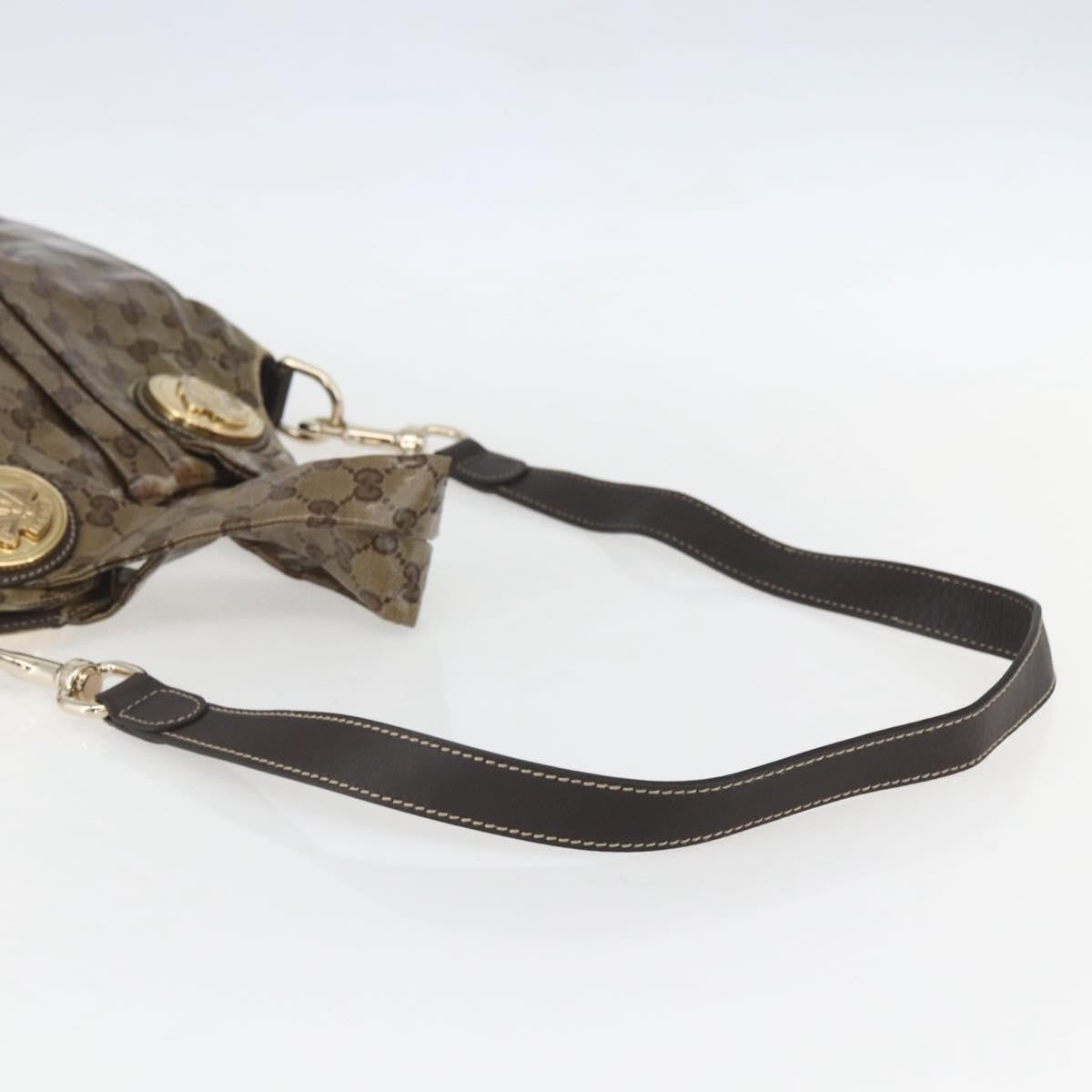 Gucci Hysteria Convertible Top Handle Gg Coated Canvas Beige Canvas Handbag (Pre-Owned)