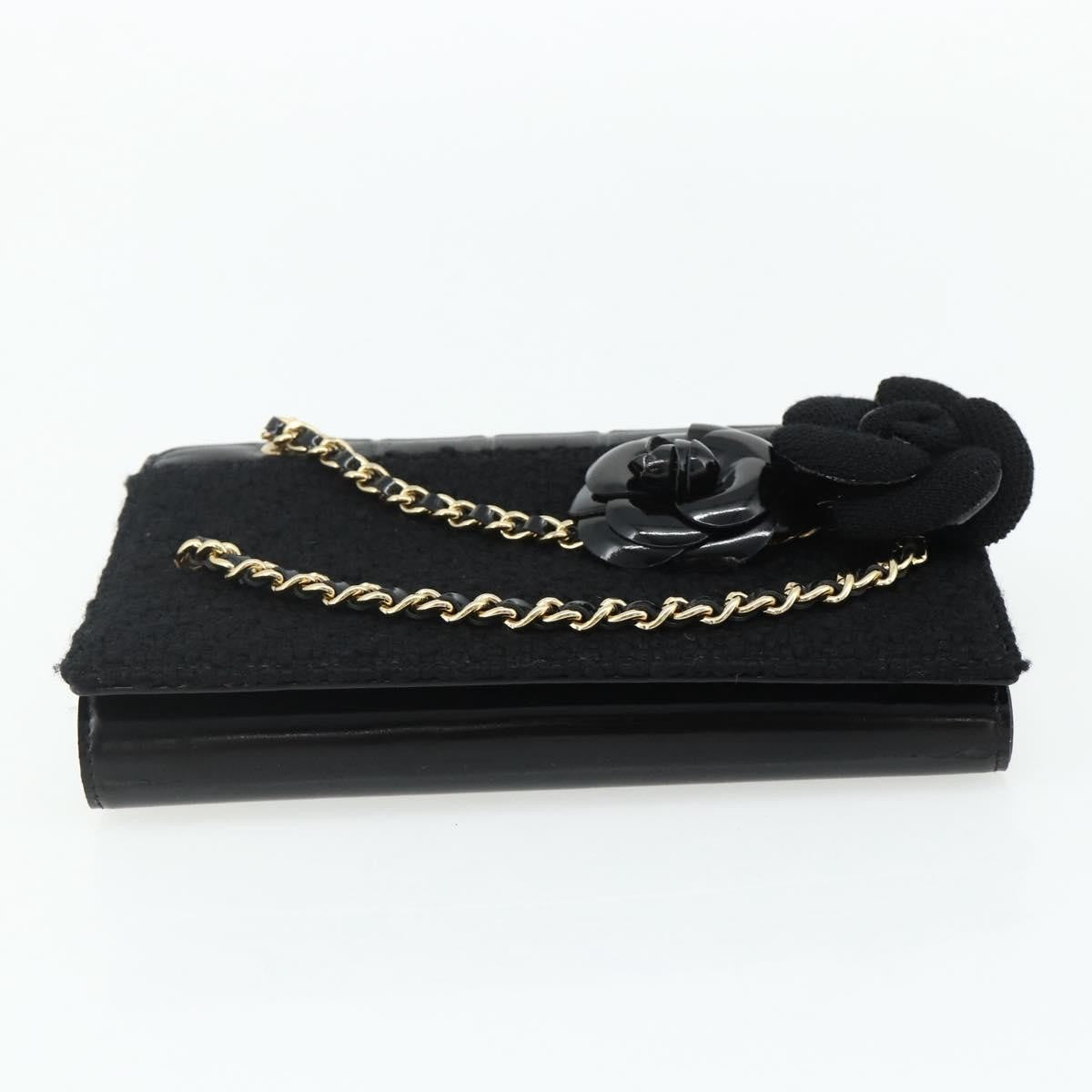 Chanel Flap Clutch Leather Black Leather Clutche & Pouche Bag (Pre-Owned)