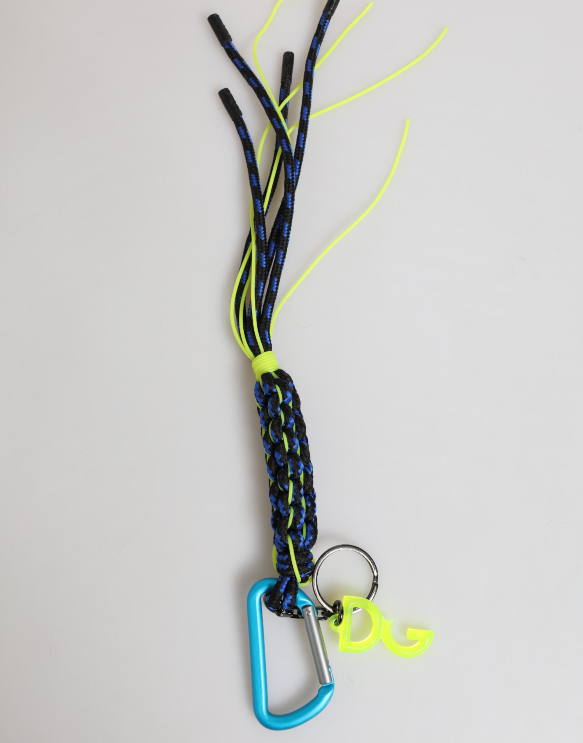 Dolce & Gabbana Multicolor Polyester Tape String DG Logo Keychain Men's Keyring (Pre-Owned)