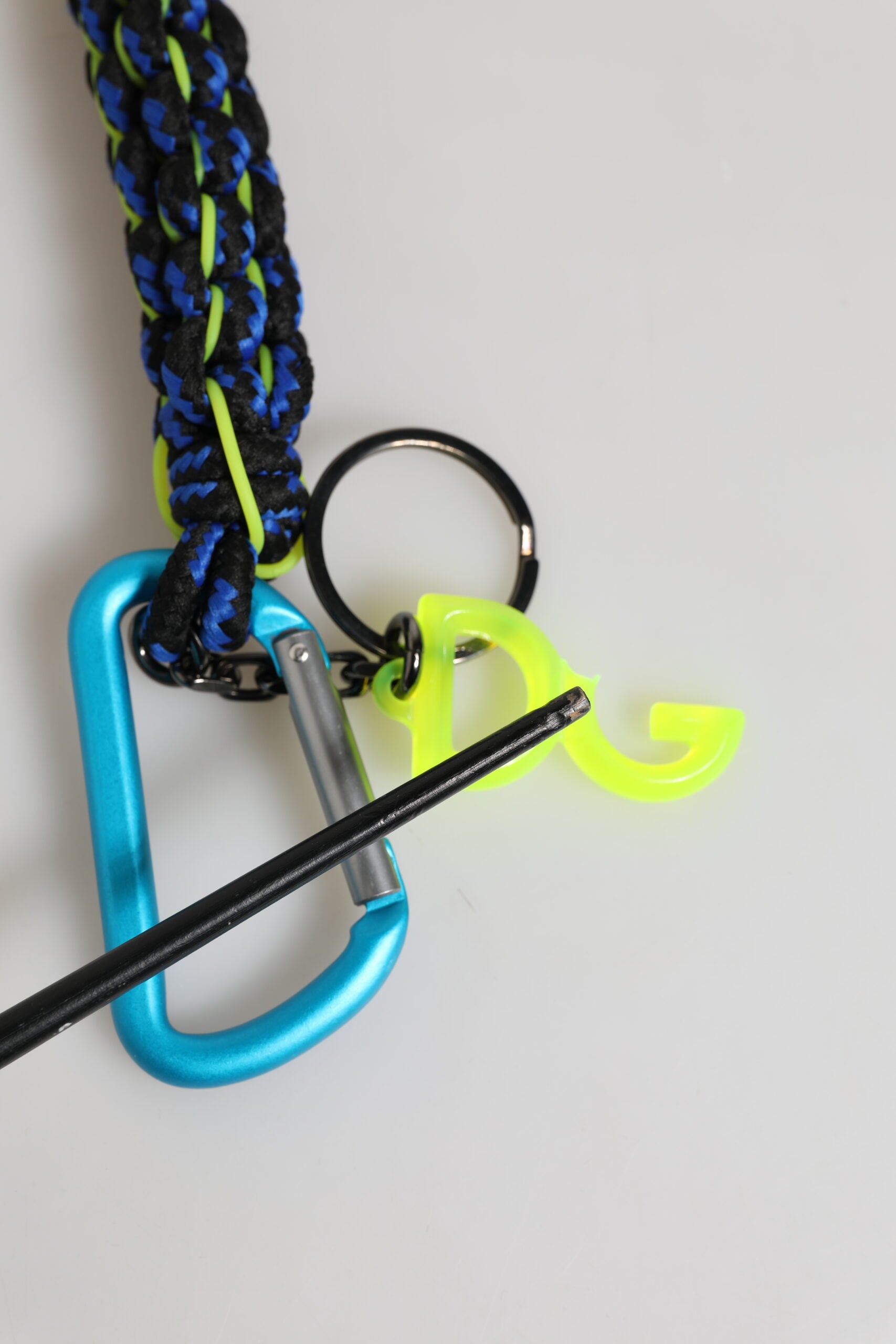 Dolce & Gabbana Multicolor Polyester Tape String DG Logo Keychain Men's Keyring (Pre-Owned)