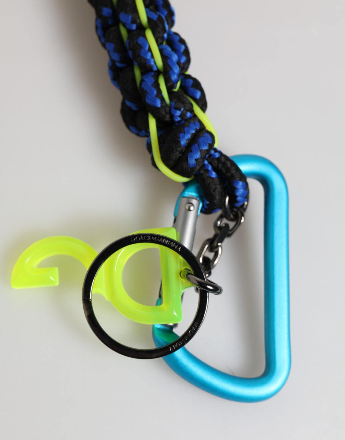 Dolce & Gabbana Multicolor Polyester Tape String DG Logo Keychain Men's Keyring (Pre-Owned)