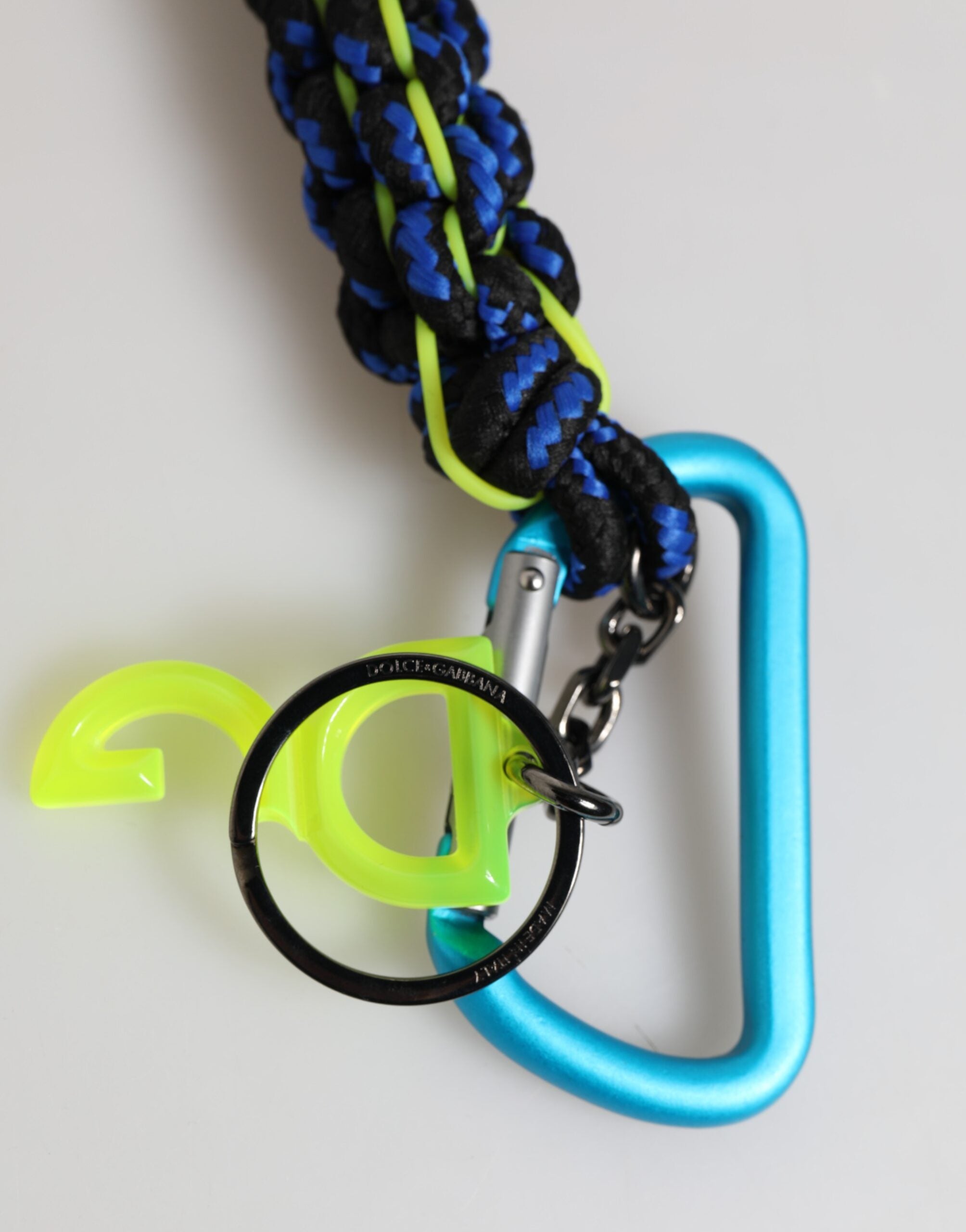 Dolce & Gabbana Multicolor Polyester Tape String DG Logo Keychain Men's Keyring (Pre-Owned)