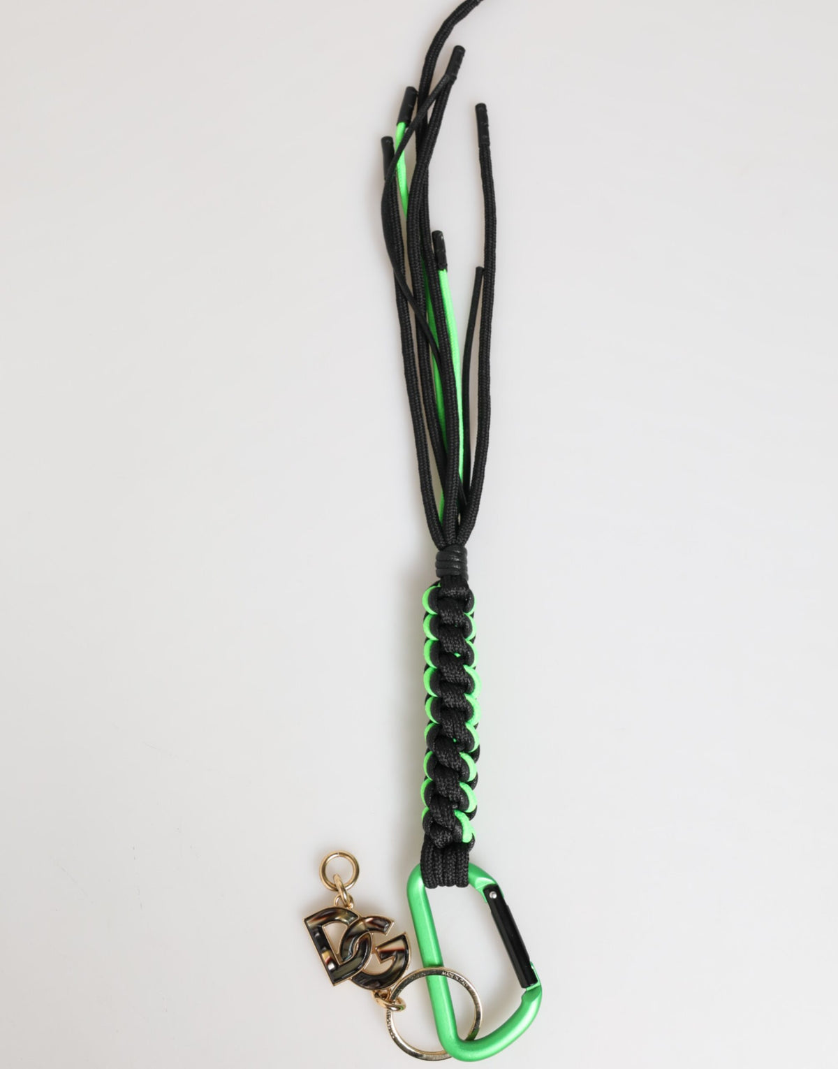 Dolce & Gabbana Multicolor Polyester Tape String DG Logo Keychain Men's Keyring