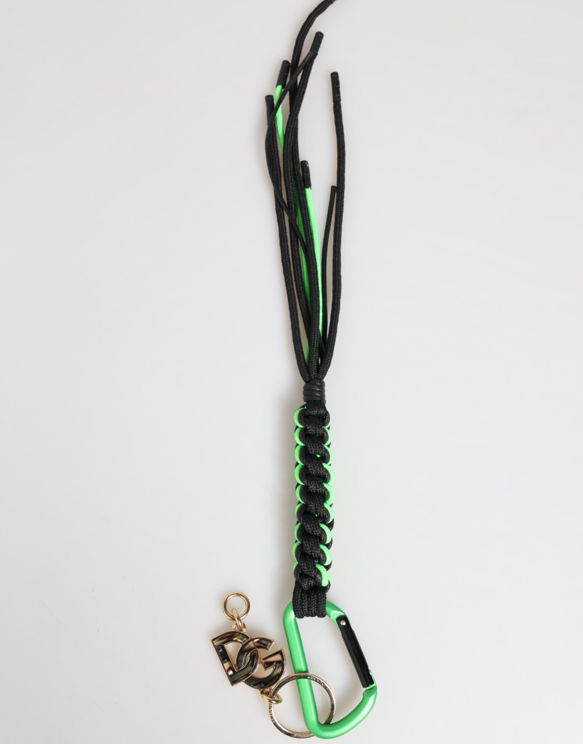 Dolce & Gabbana Multicolor Polyester Tape String DG Logo Keychain Men's Keyring