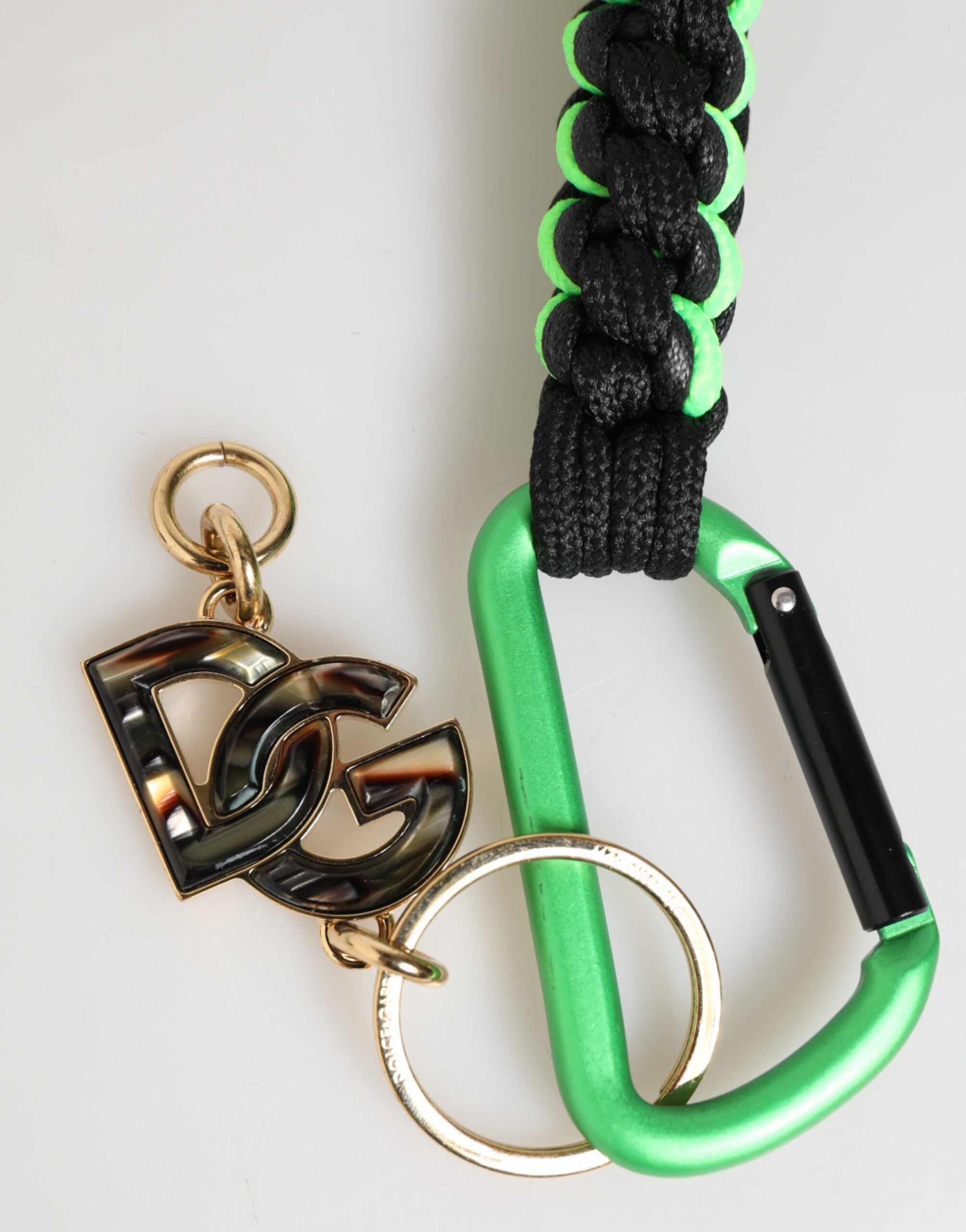 Dolce & Gabbana Multicolor Polyester Tape String DG Logo Keychain Men's Keyring
