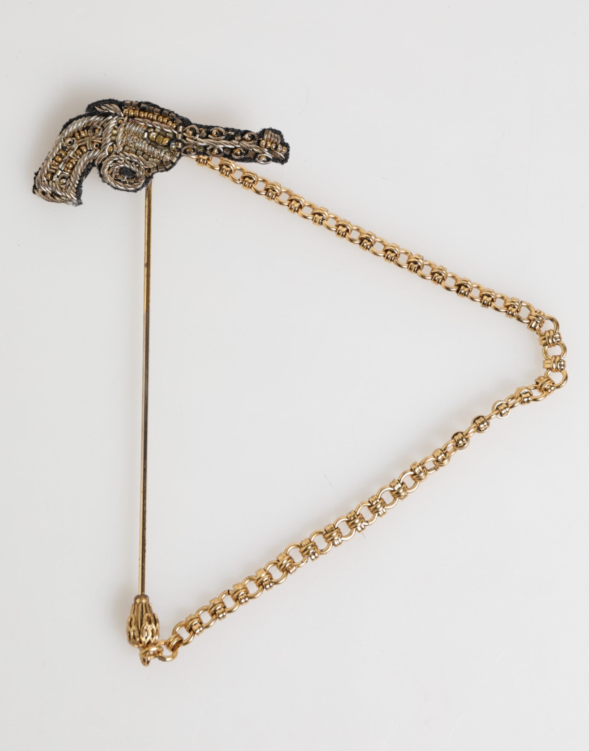 Dolce & Gabbana Lapel Pin Brass Copper Revolver Men Accessories Men's Brooch