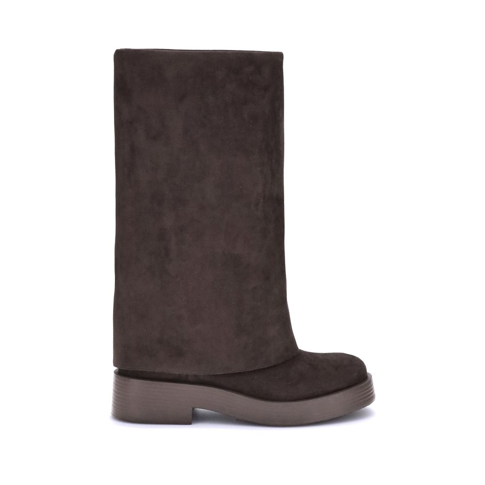 Casadei Brown Polyester Flat Women's Boots