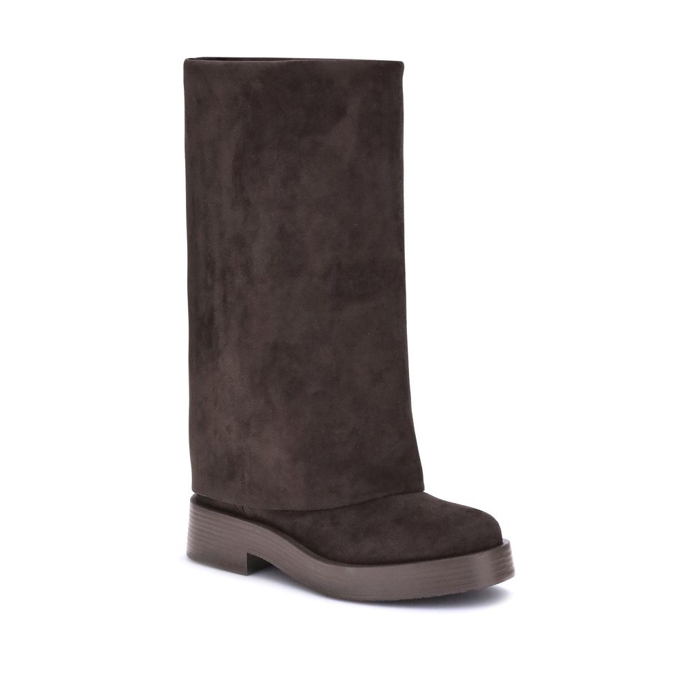 Casadei Brown Polyester Flat Women's Boots