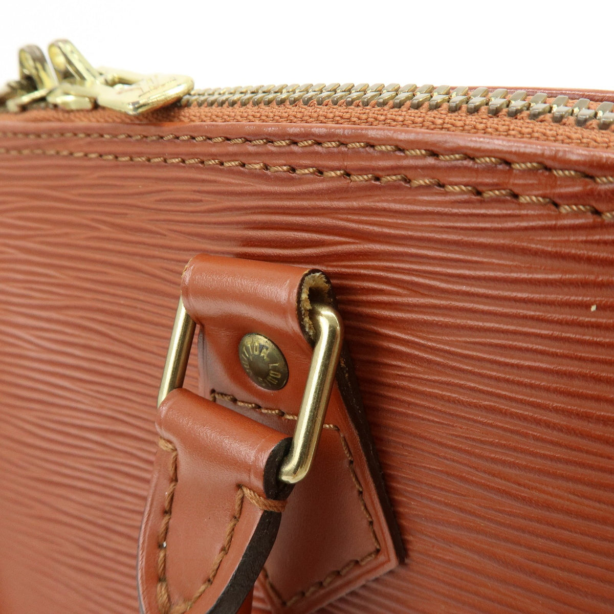 Louis Vuitton Alma Epi Leather Brown Leather Handbag (Pre-Owned)