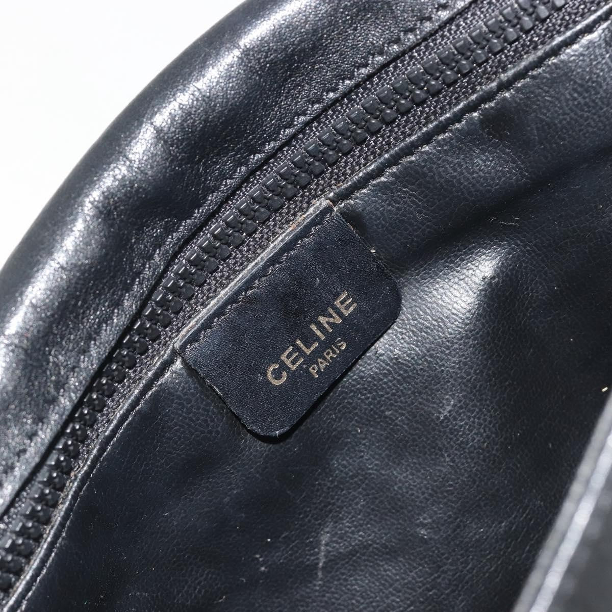 Celine Vintage Leather Black Leather Shoulder Bag Bag (Pre-Owned)