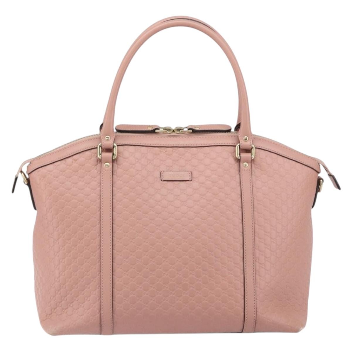 Gucci Britt Convertible Dome Satchel Microguccissima Leather Pink Leather Tote Bag Bag (Pre-Owned)