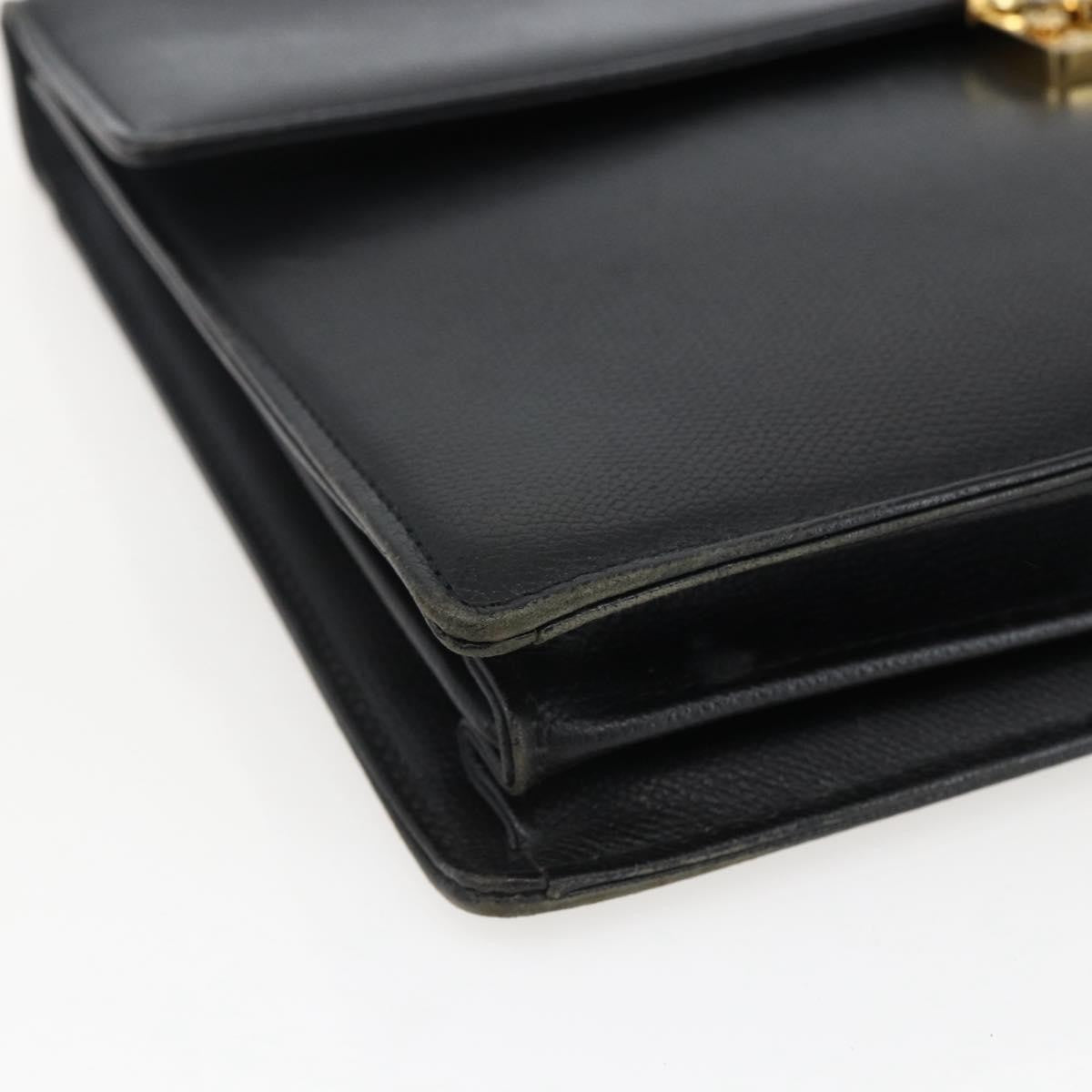 Saint Laurent Handbag Leather Black Leather Handbag (Pre-Owned)