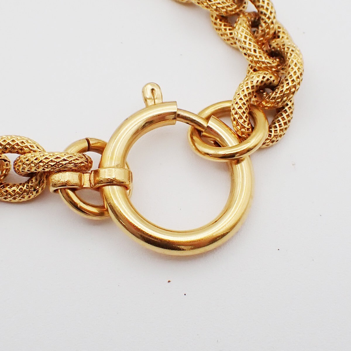 Chanel Vintage Cc Logo Chain Charm Pendant Gold-Plated Gold Gold_Plated Necklace Jewelry (Pre-Owned)