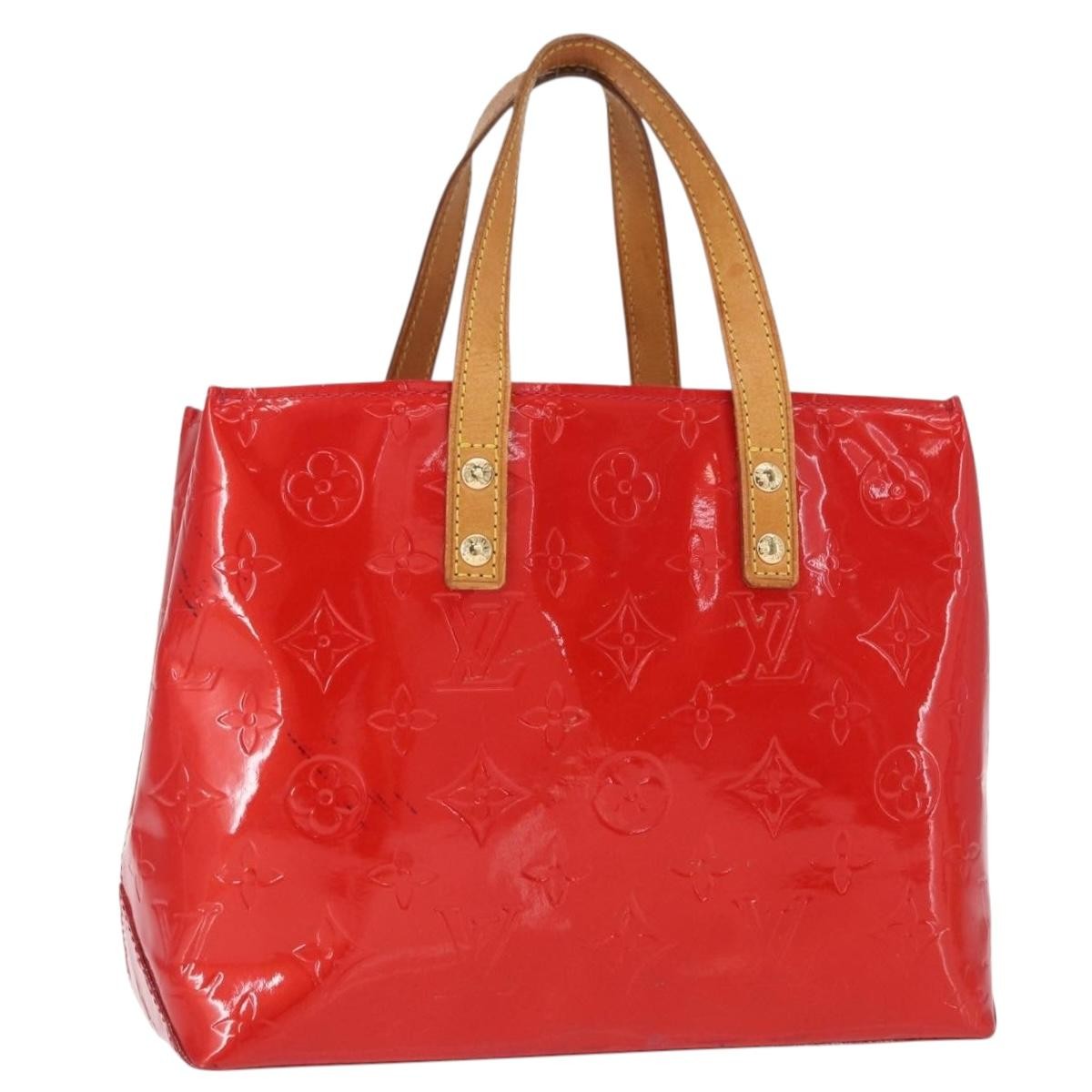 Louis Vuitton Reade Monogram Vernis Red Patent_Leather Handbag (Pre-Owned)