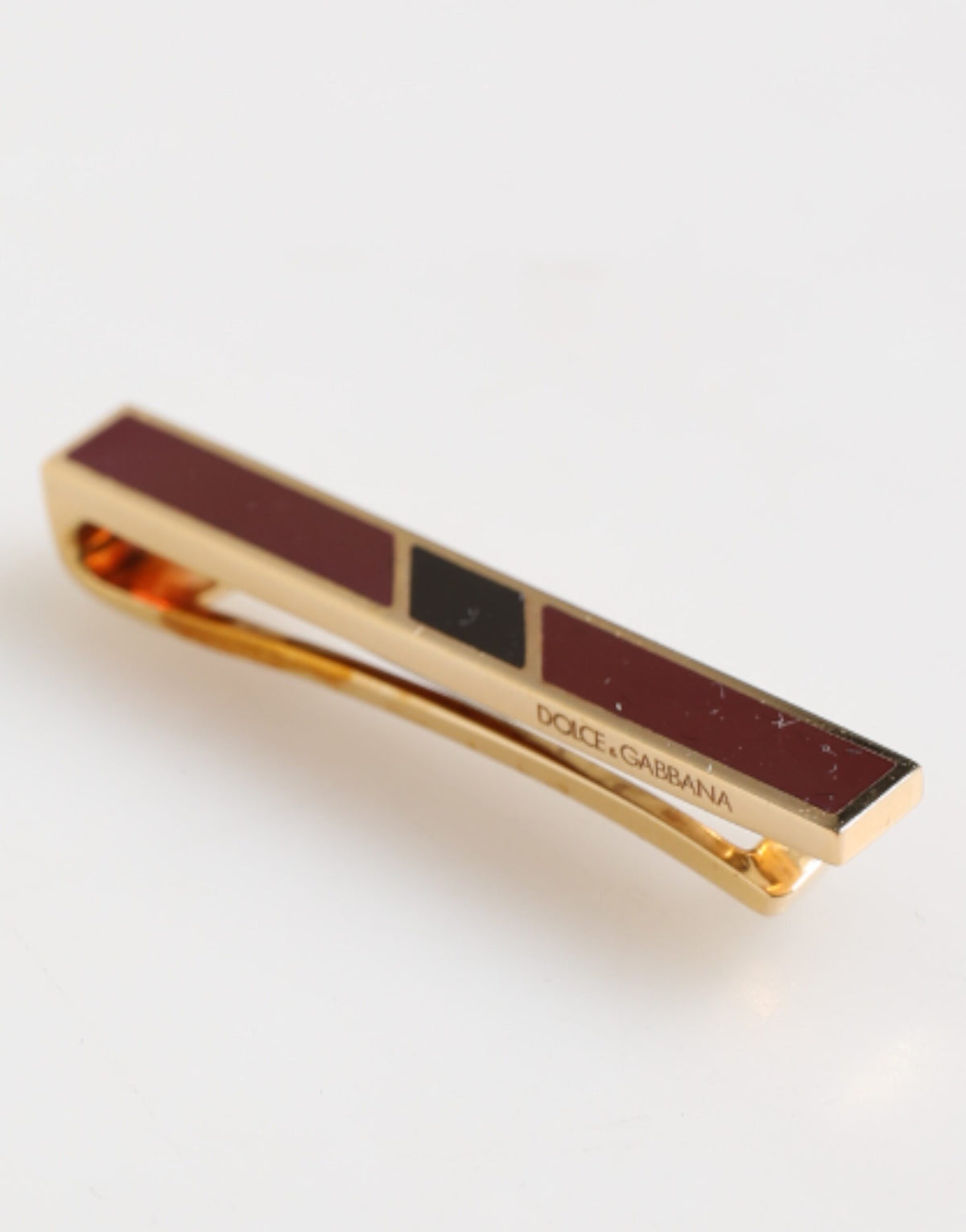 Dolce & Gabbana Multicolor Gold Tone Brass Men's Accessory Tie Clip Men's Bar (Pre-Owned)