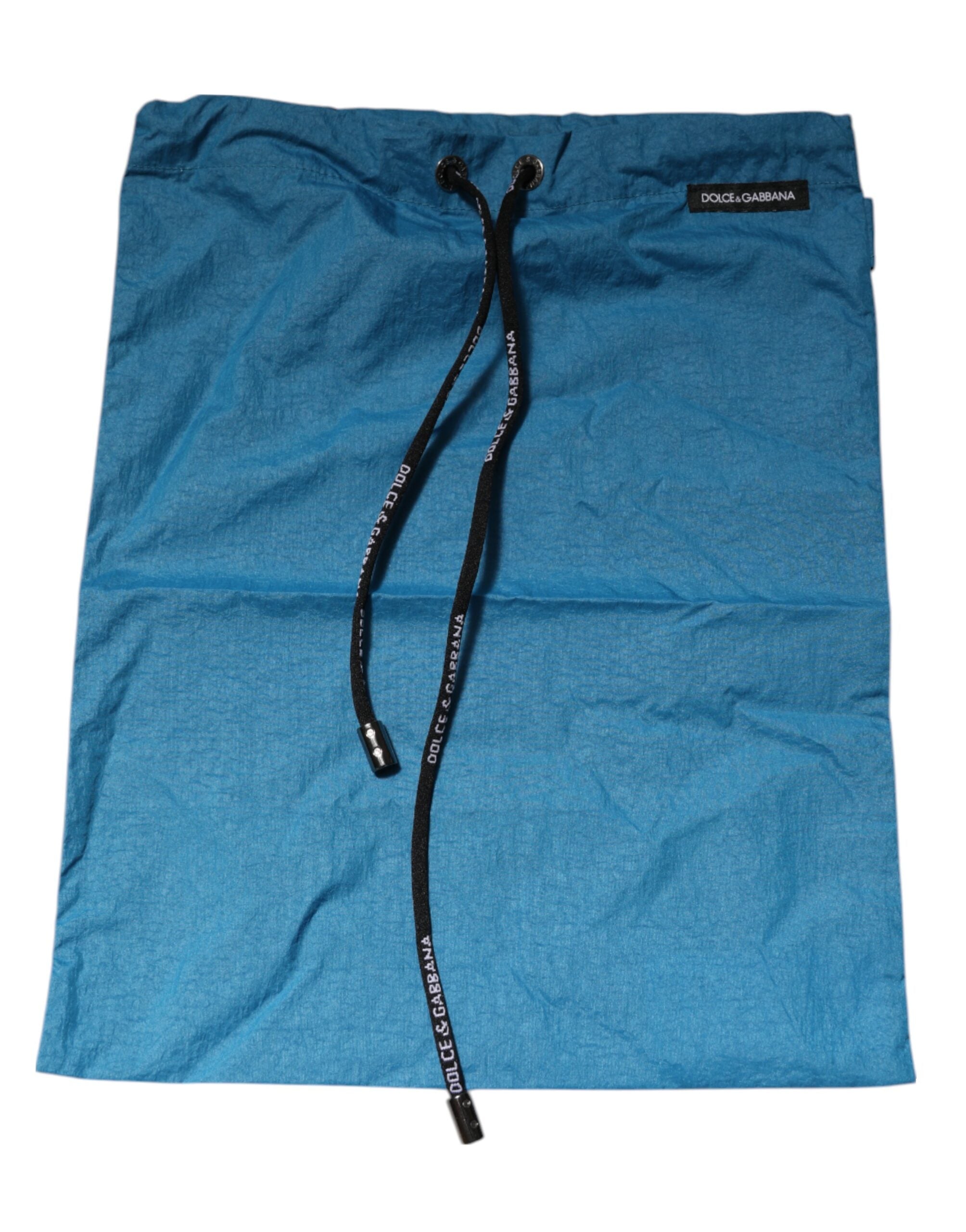 Dolce & Gabbana Blue Logo Waistband Beachwear Shorts Men's Swimwear