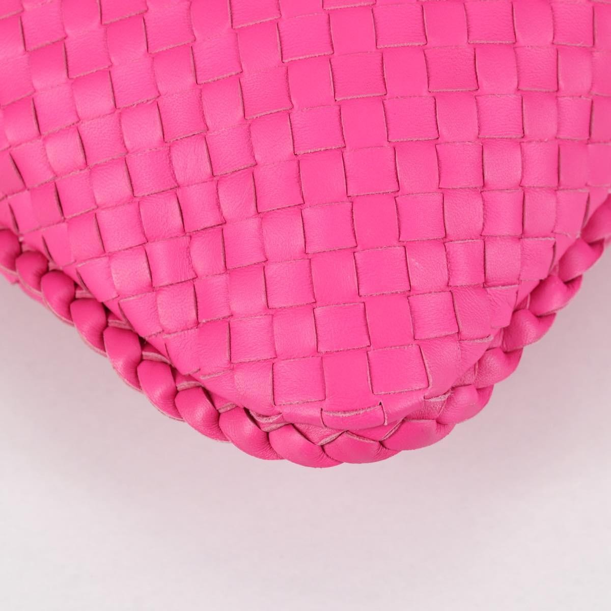 Bottega Veneta Veneta Hobo Intrecciato Nappa Pink Leather Bag (Pre-Owned)