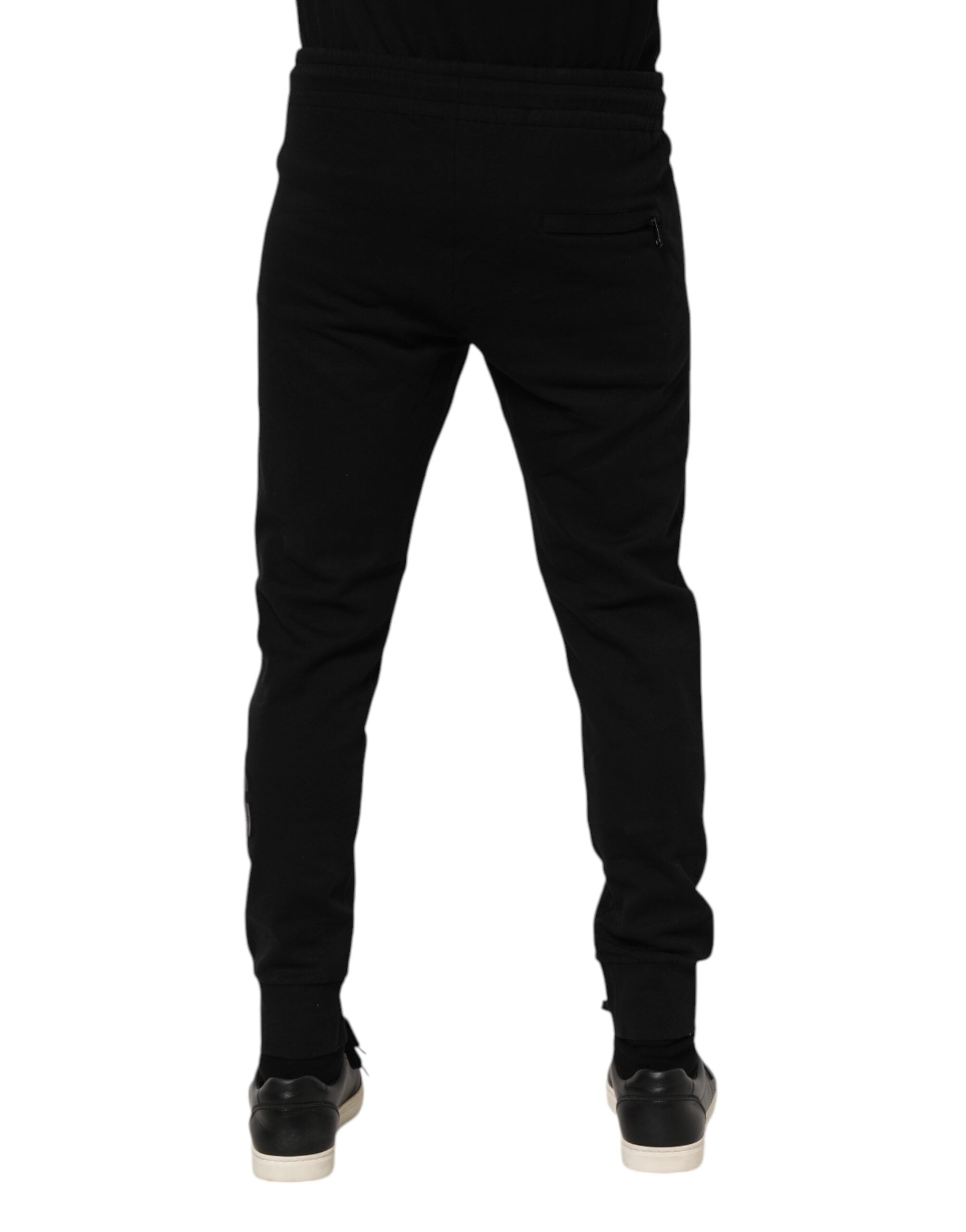 Dolce & Gabbana Black Cotton Jogger Jogging Men Trouser Men's Pants (Pre-Owned)