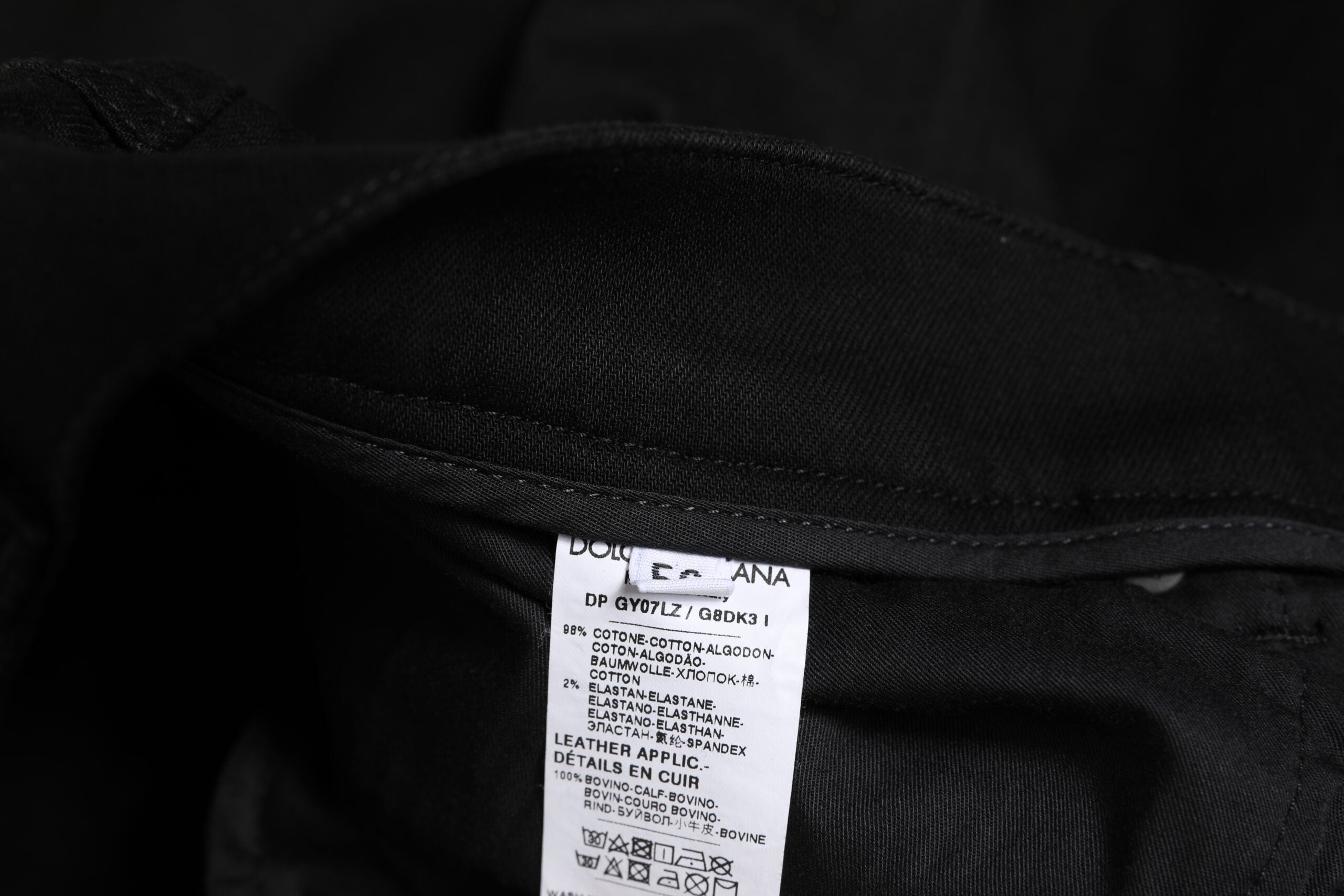 Dolce & Gabbana Black Cotton Skinny Jeans Men Trouser Men's Pants (Pre-Owned)