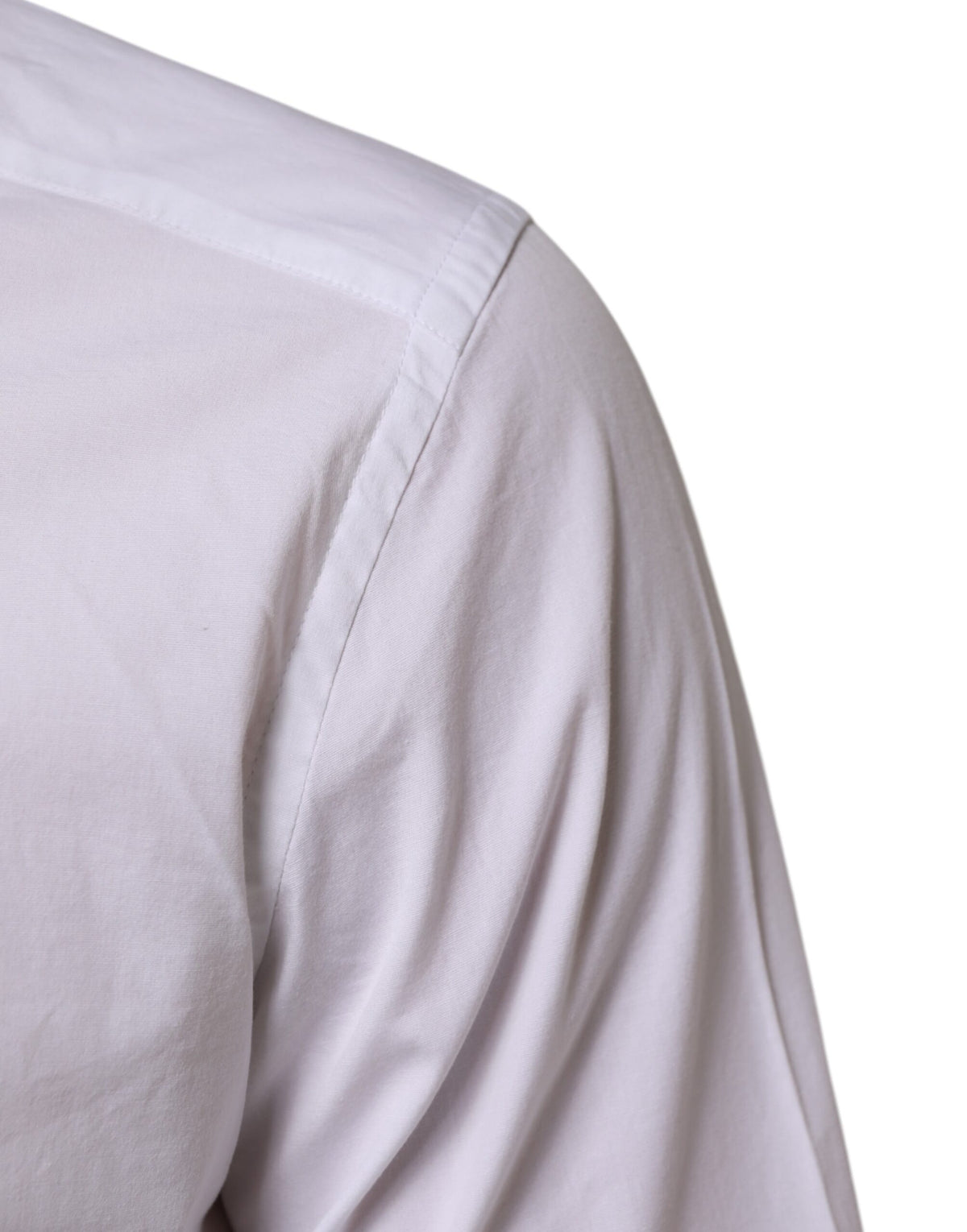 Dolce & Gabbana White Cotton GOLD Long Sleeves Formal Men Men's Shirt