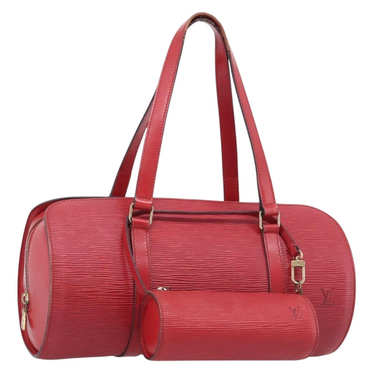 Louis Vuitton Soufflot Epi Leather Red Leather Tote Bag Bag (Pre-Owned)