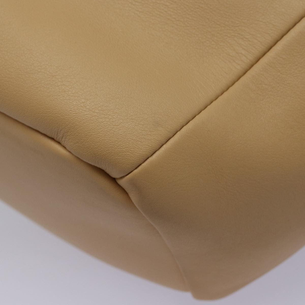 Bottega Veneta Beak Leather Beige Leather Tote Bag Bag (Pre-Owned)
