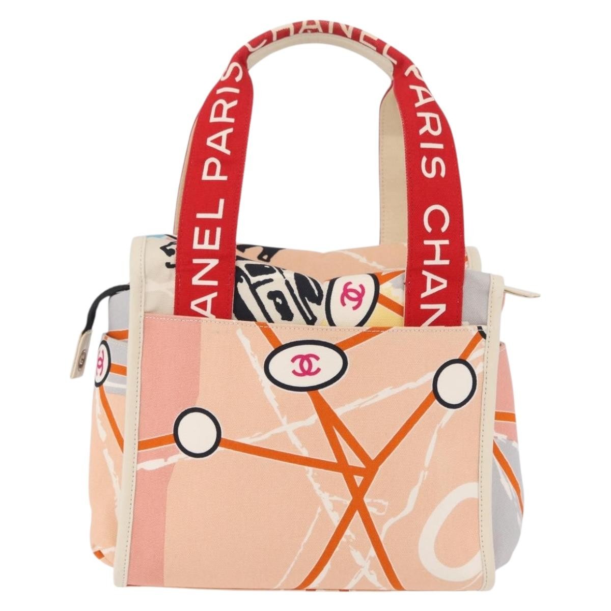 Chanel Eiffel Tower Printed Canvas Multicolour Canvas Tote Bag Bag (Pre-Owned)