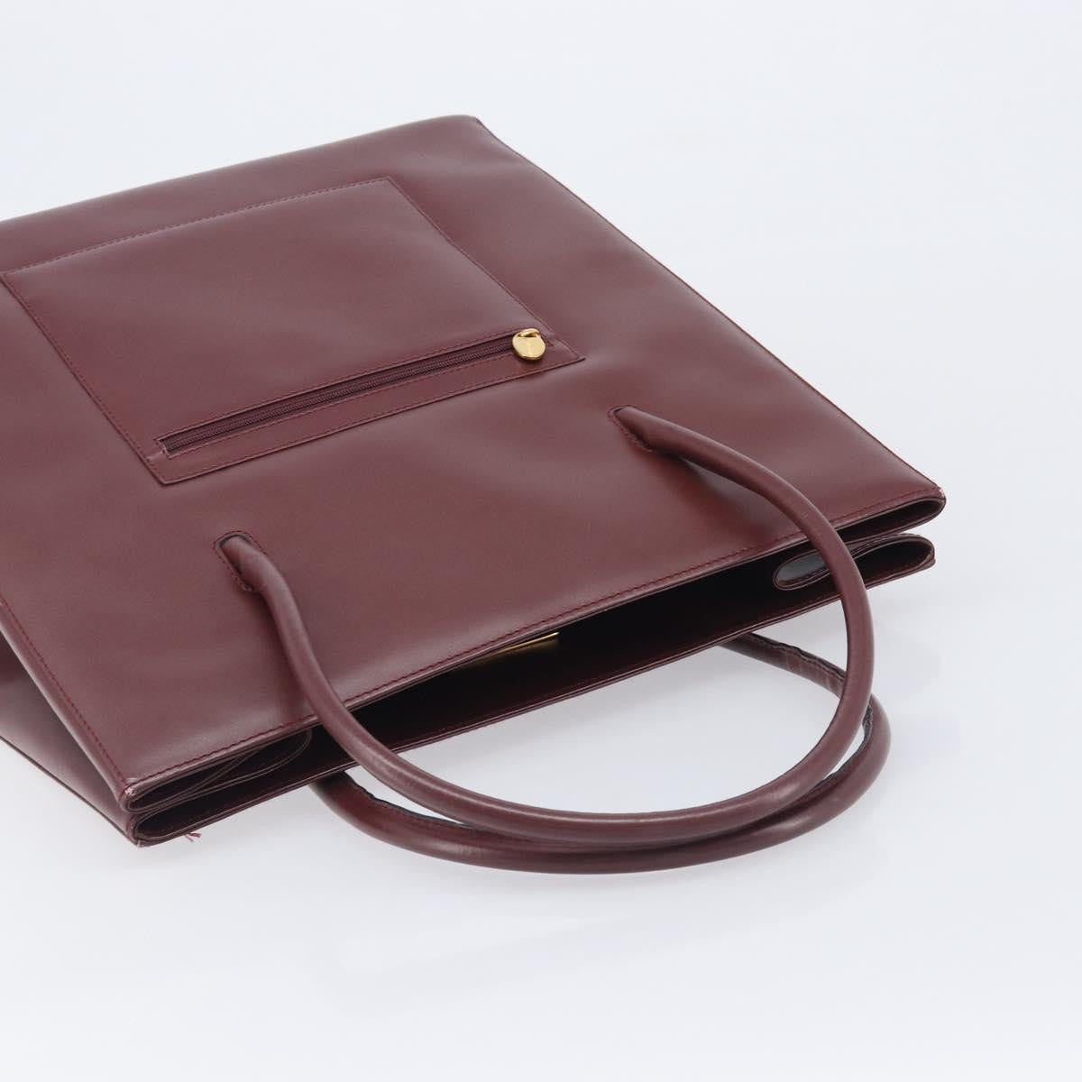 Cartier Must Line Leather Burgundy Leather Handbag (Pre-Owned)