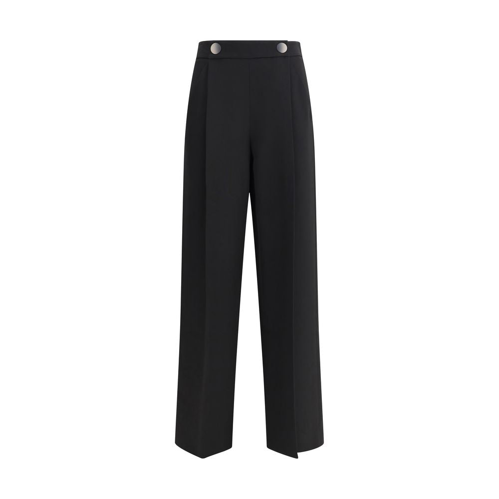 Giorgio Armani Black Silk Casual Women's Pants