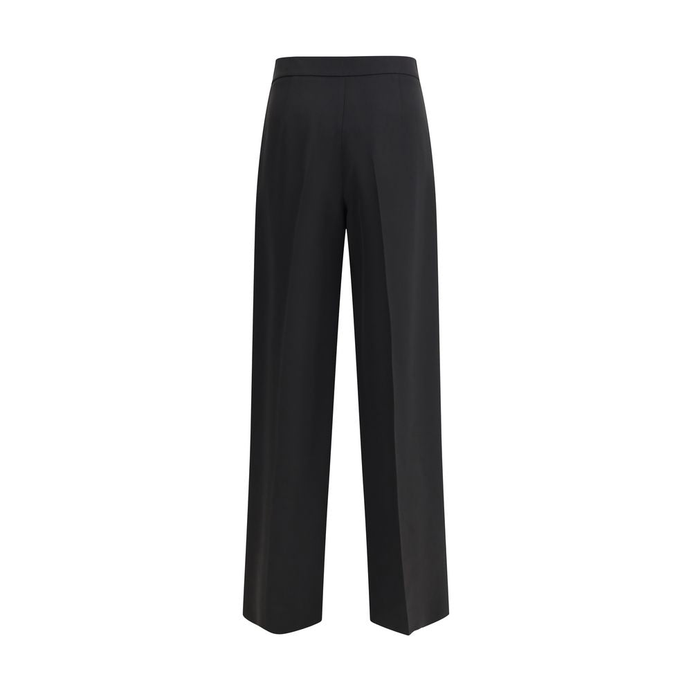 Giorgio Armani Black Silk Casual Women's Pants