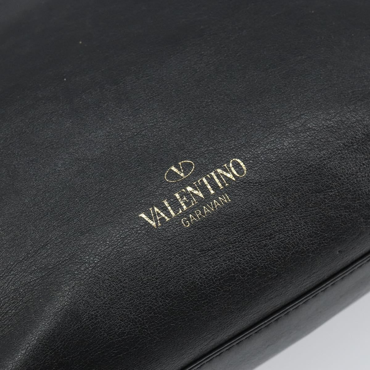 Valentino Garavani Rockstud Tote Soft Leather Black Leather Tote Bag Bag (Pre-Owned)