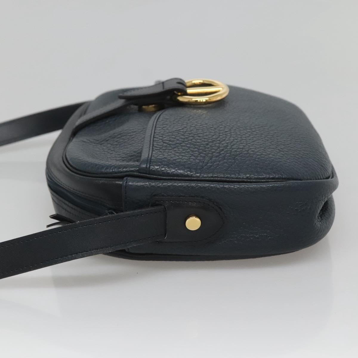 Christian Dior Vintage Leather Navy Leather Shoulder Bag Bag (Pre-Owned)