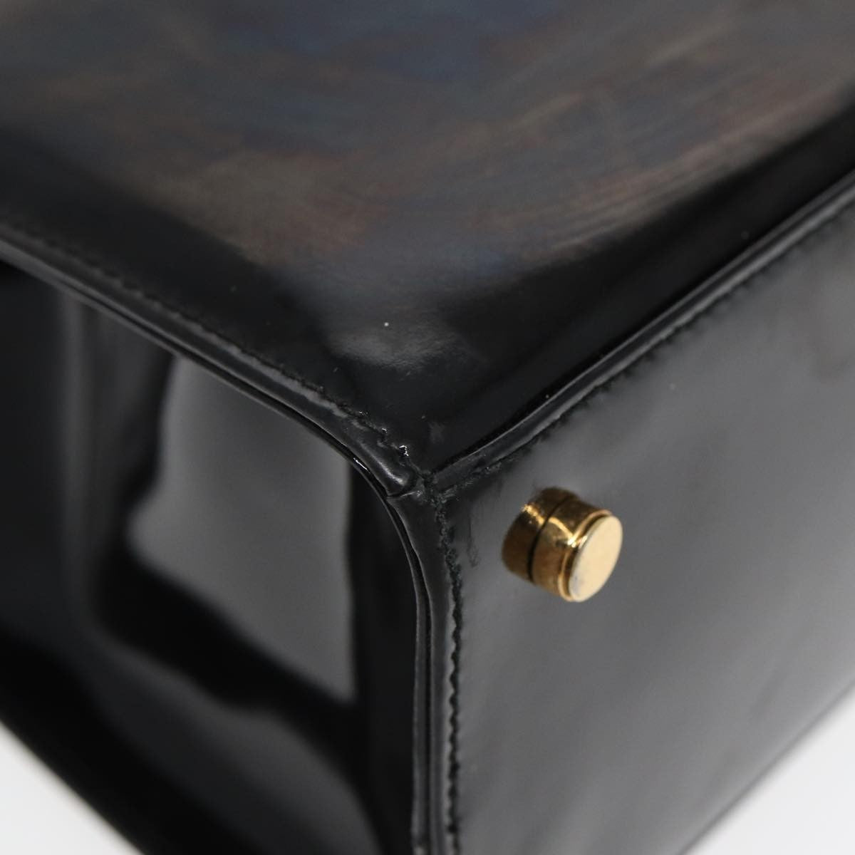 Salvatore Ferragamo Vara Patent Leather Black Patent_Leather Shoulder Bag Bag (Pre-Owned)