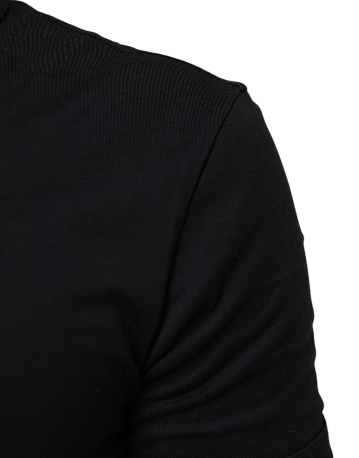 Dolce & Gabbana Black Cotton Plain V-Neck Men Shirt Men's T-shirt (Pre-Owned)