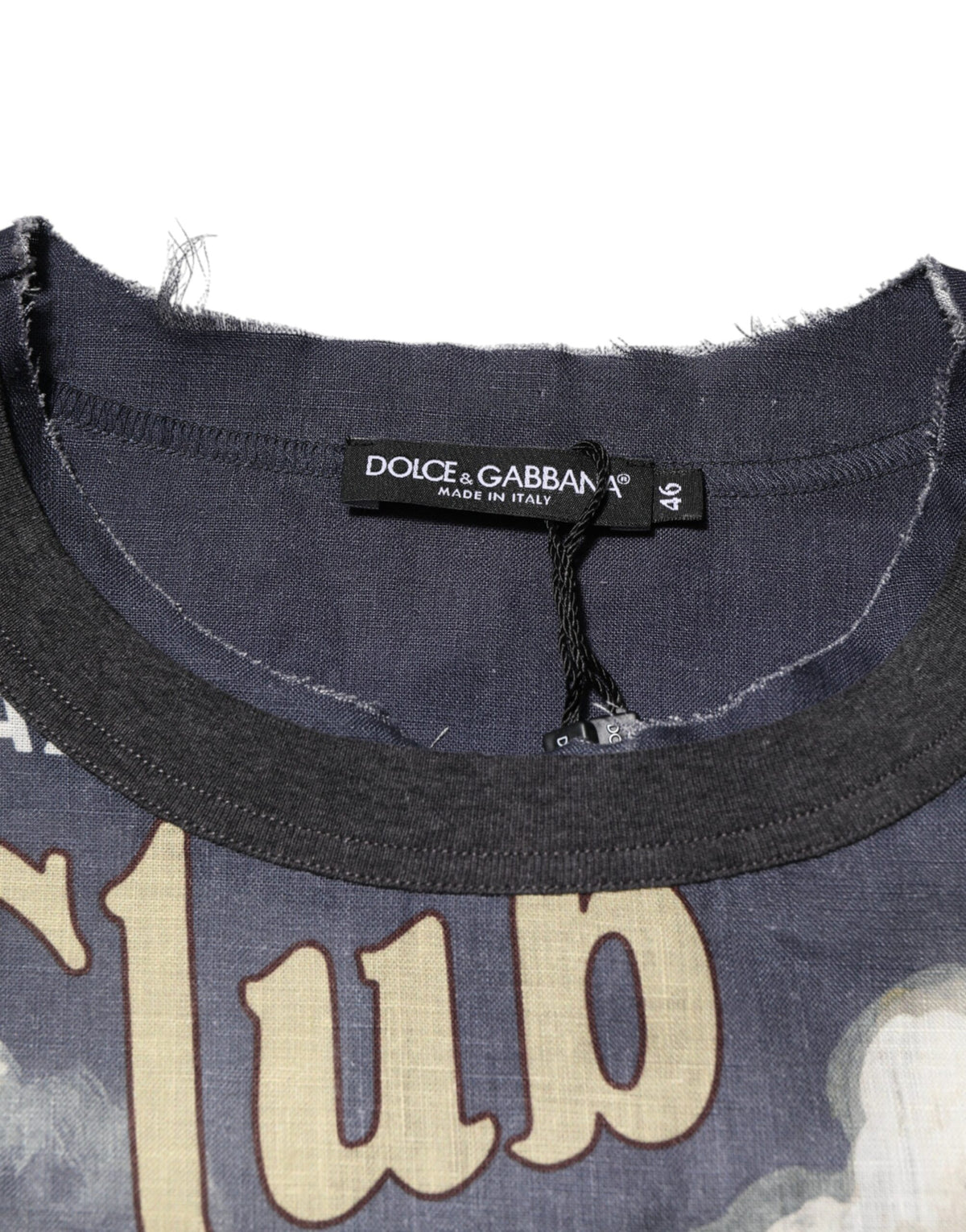 Dolce & Gabbana Palermo Jazz Club Linen Crew Neck Men Men's T-shirt