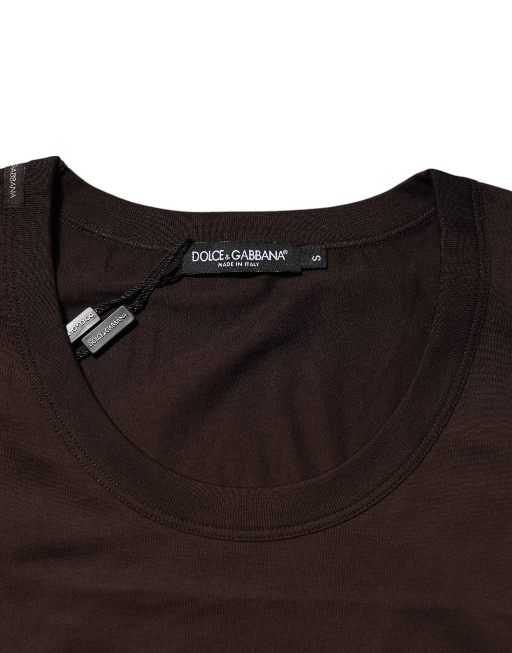 Dolce & Gabbana Brown Cotton Sleeveless Underwear Men Tank Men's Top