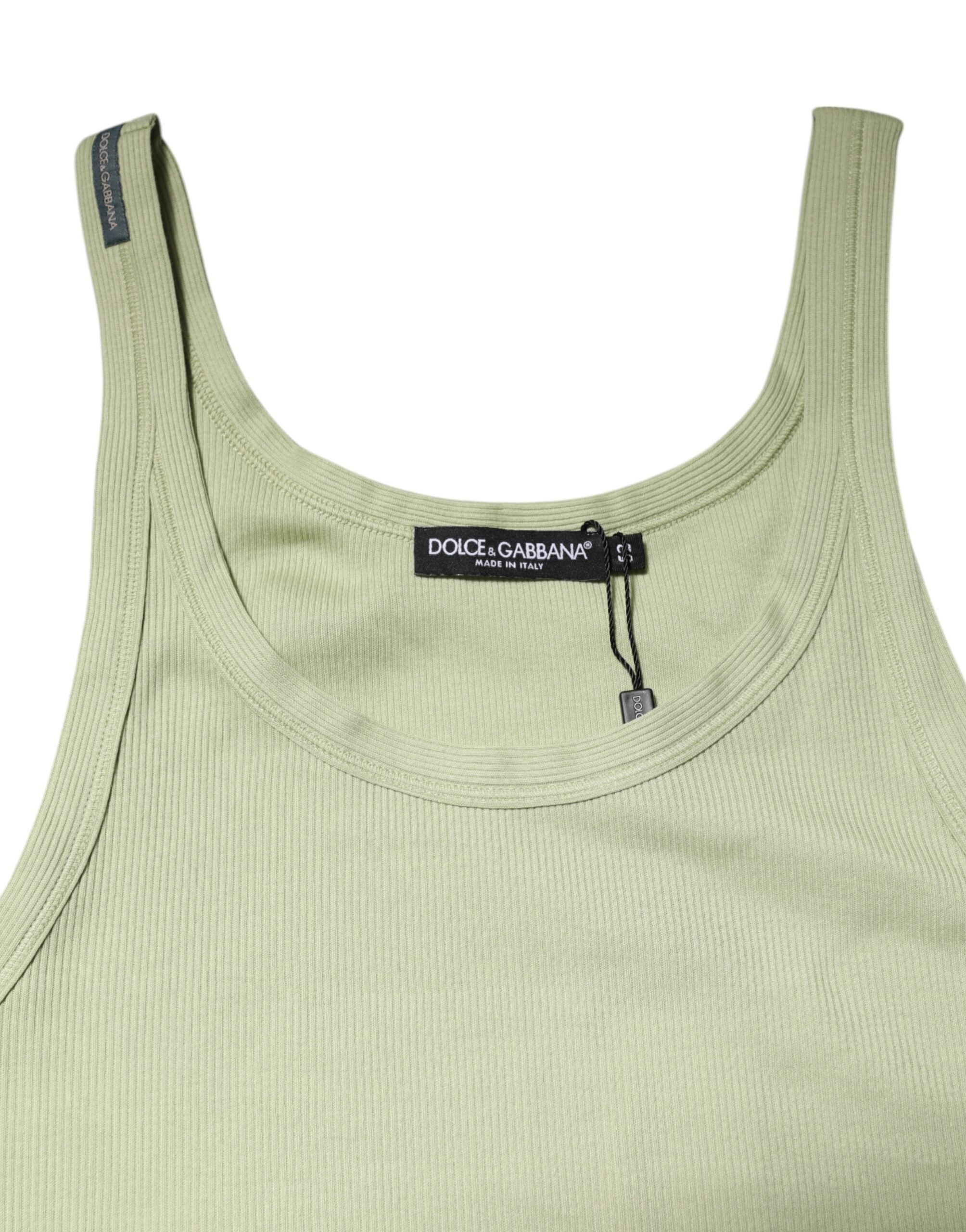 Dolce & Gabbana Light Green Tank Sleeveless Men Men Men's T-shirt