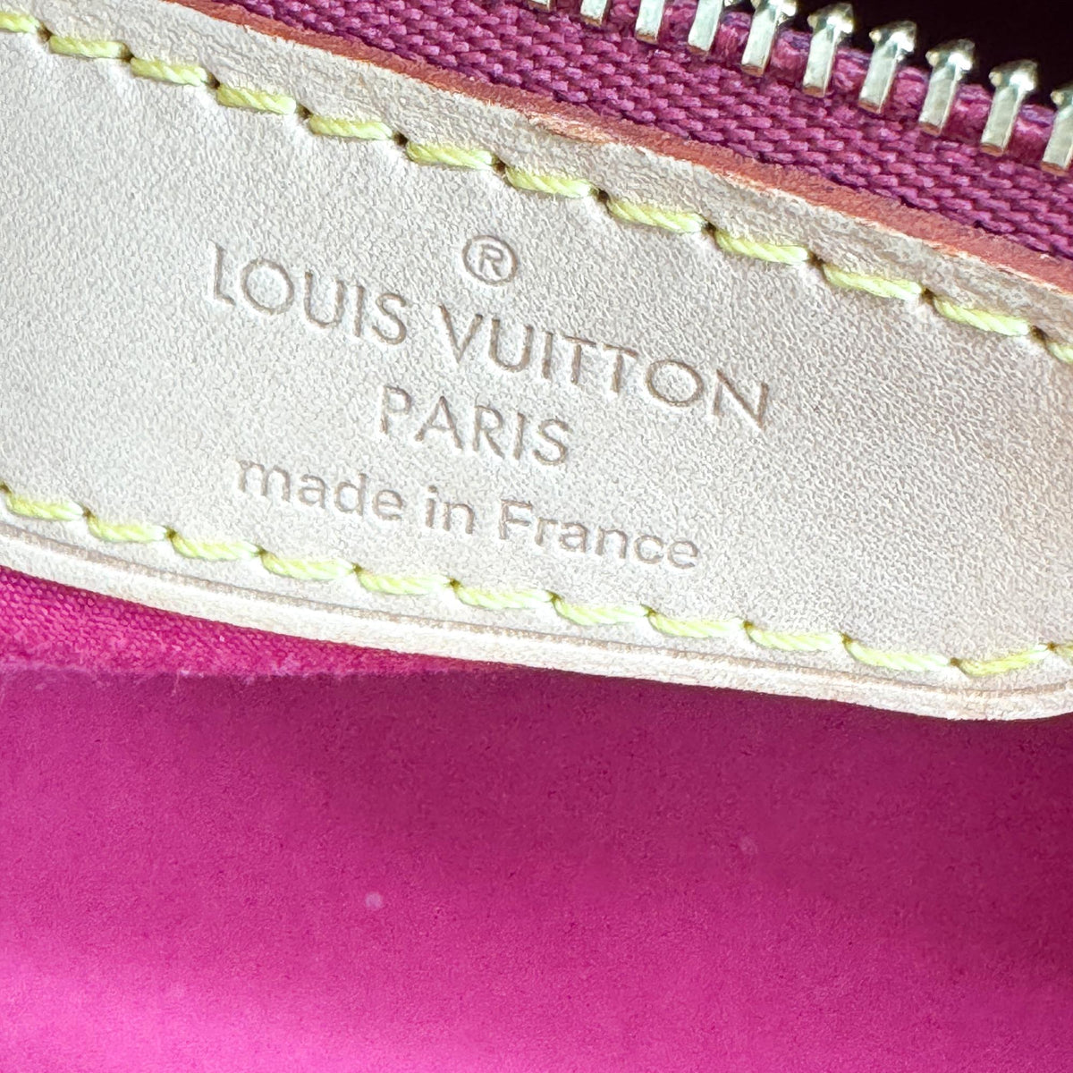 Louis Vuitton Sherwood Monogram Vernis Beige Patent_Leather Handbag (Pre-Owned)