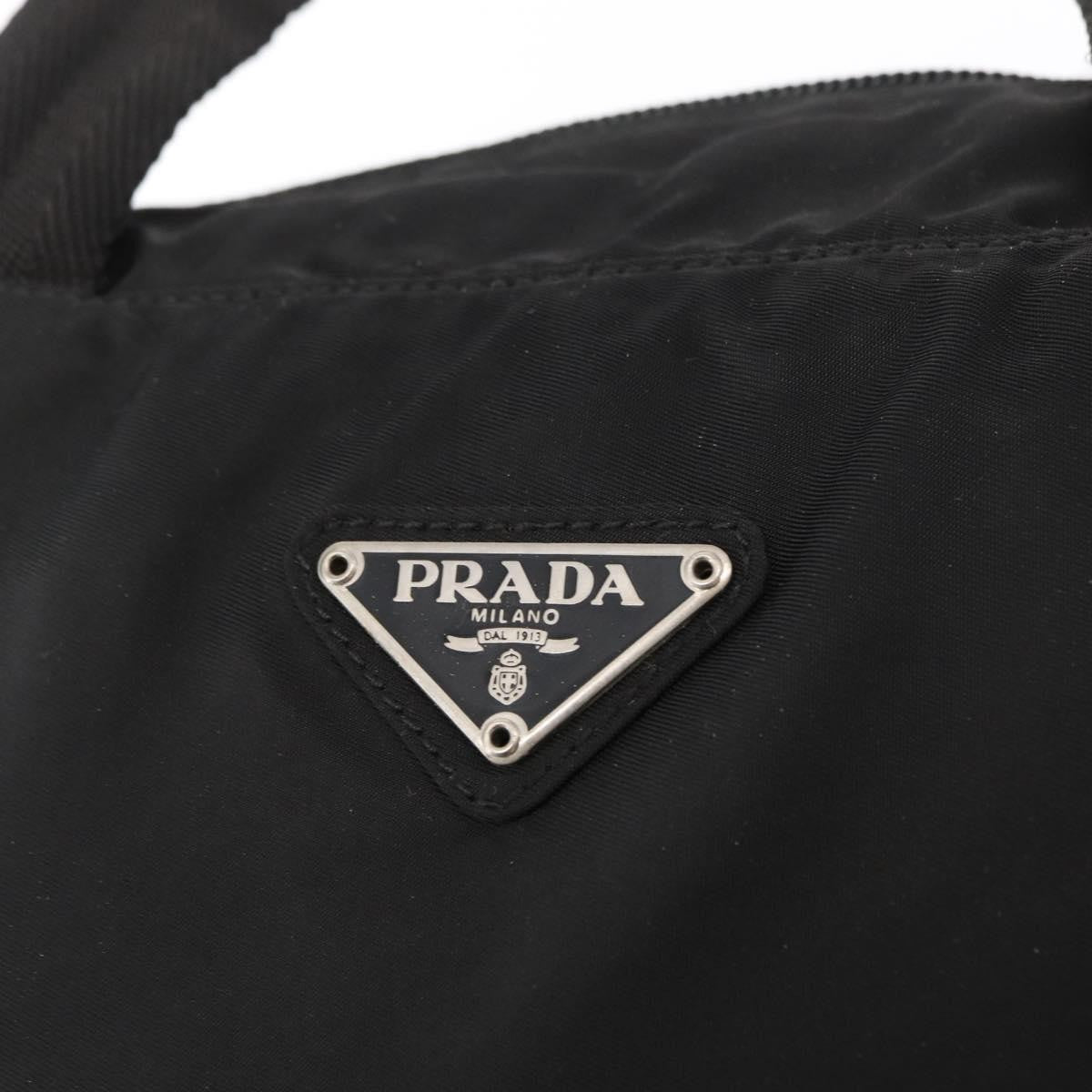 Prada Vintage Zip Tessuto Black Nylon Handbag (Pre-Owned)