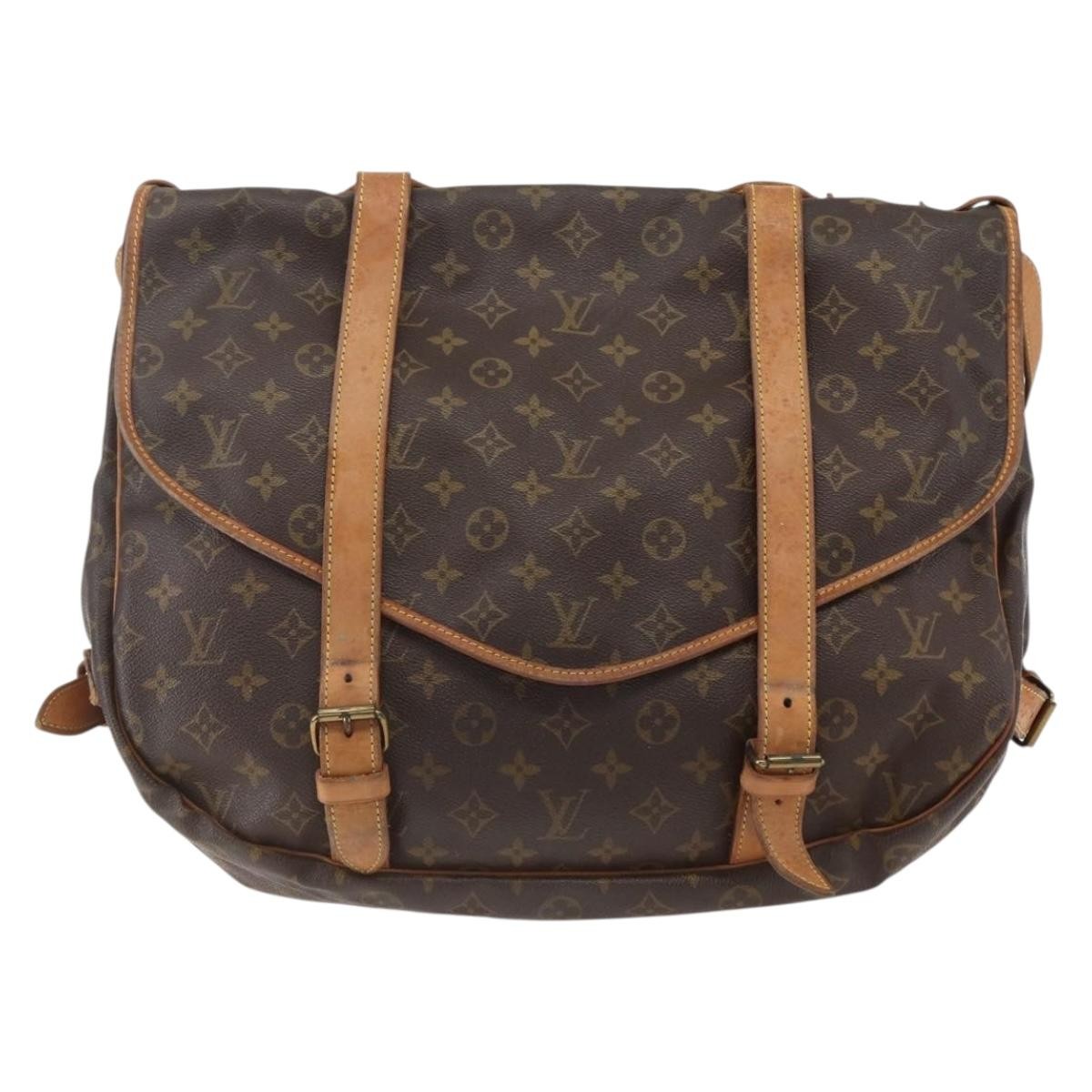Louis Vuitton Saumur Monogram Canvas Brown Canvas Shoulder Bag Bag (Pre-Owned)