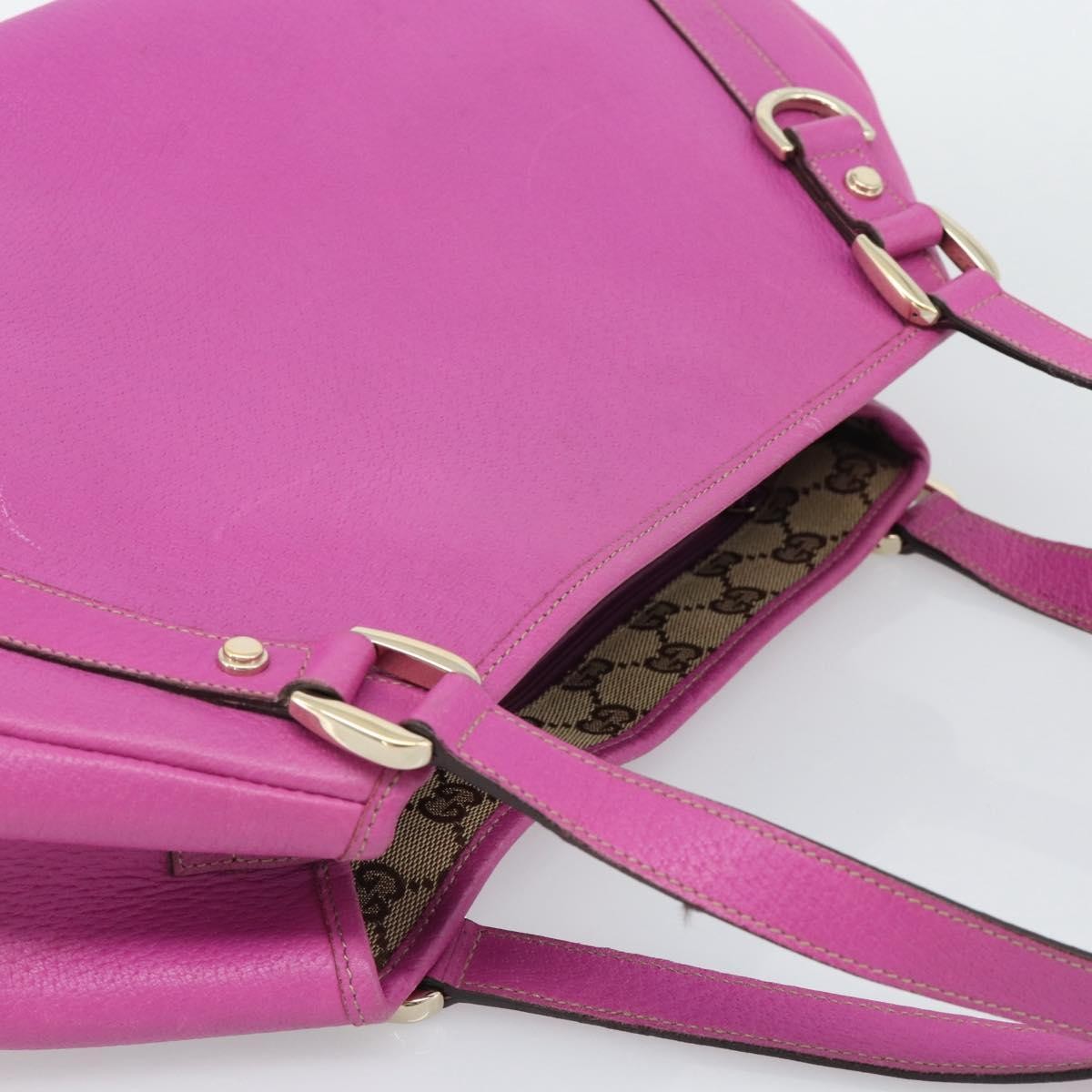 Gucci Abbey Leather Pink Leather Shoulder Bag Bag (Pre-Owned)