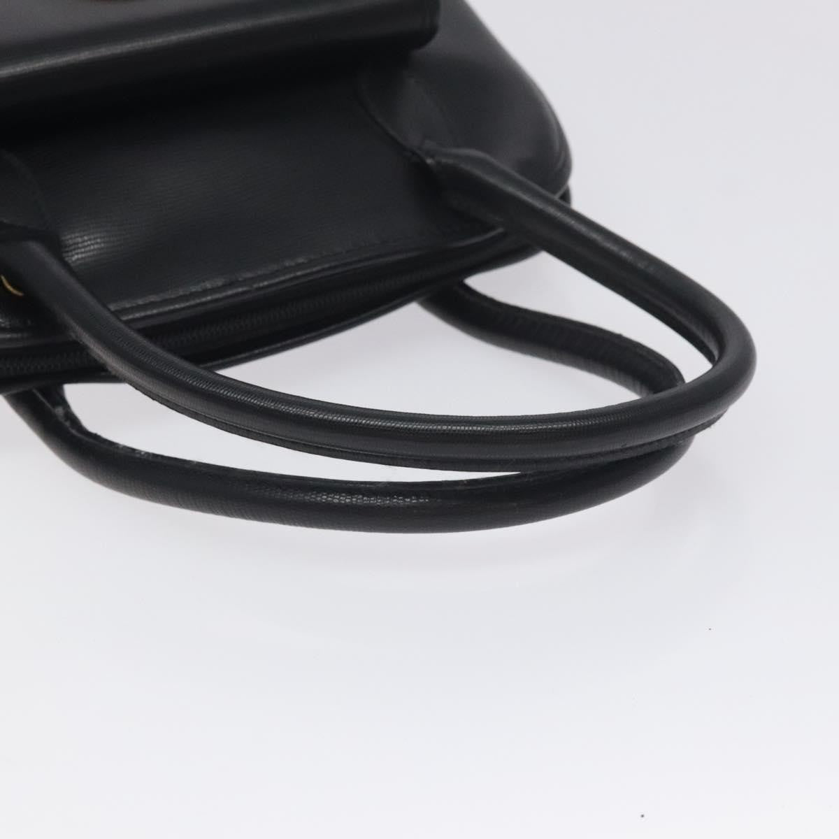 Celine Circle Logo Leather Black Leather Bag (Pre-Owned)