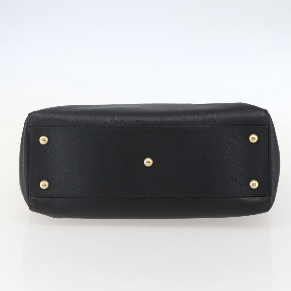 Salvatore Ferragamo Vala Chain Leather Black Leather Shoulder Bag Bag (Pre-Owned)